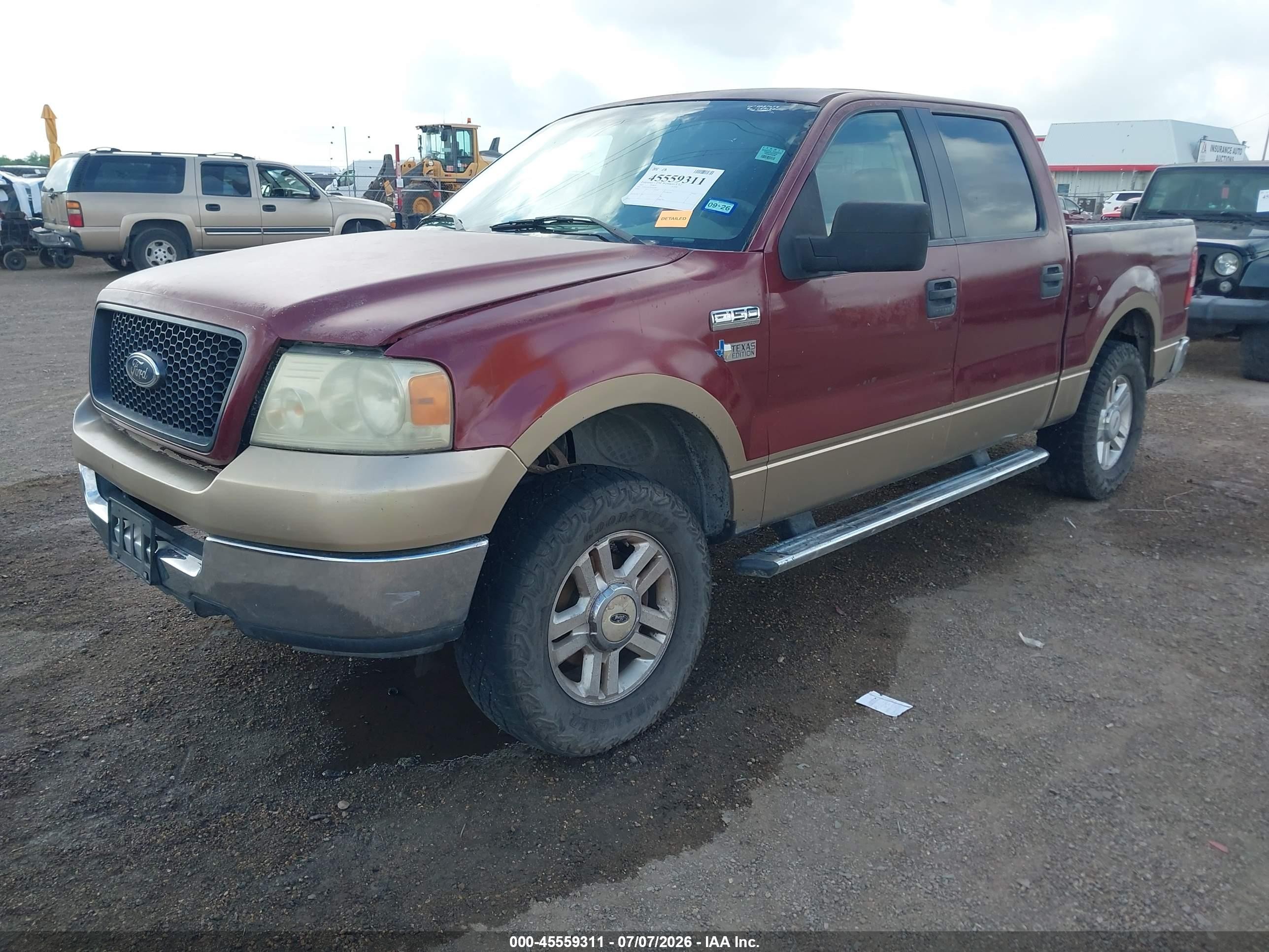 2005 Ford F-150 Xlt Red vin: 1FTRW12W55KE92386
