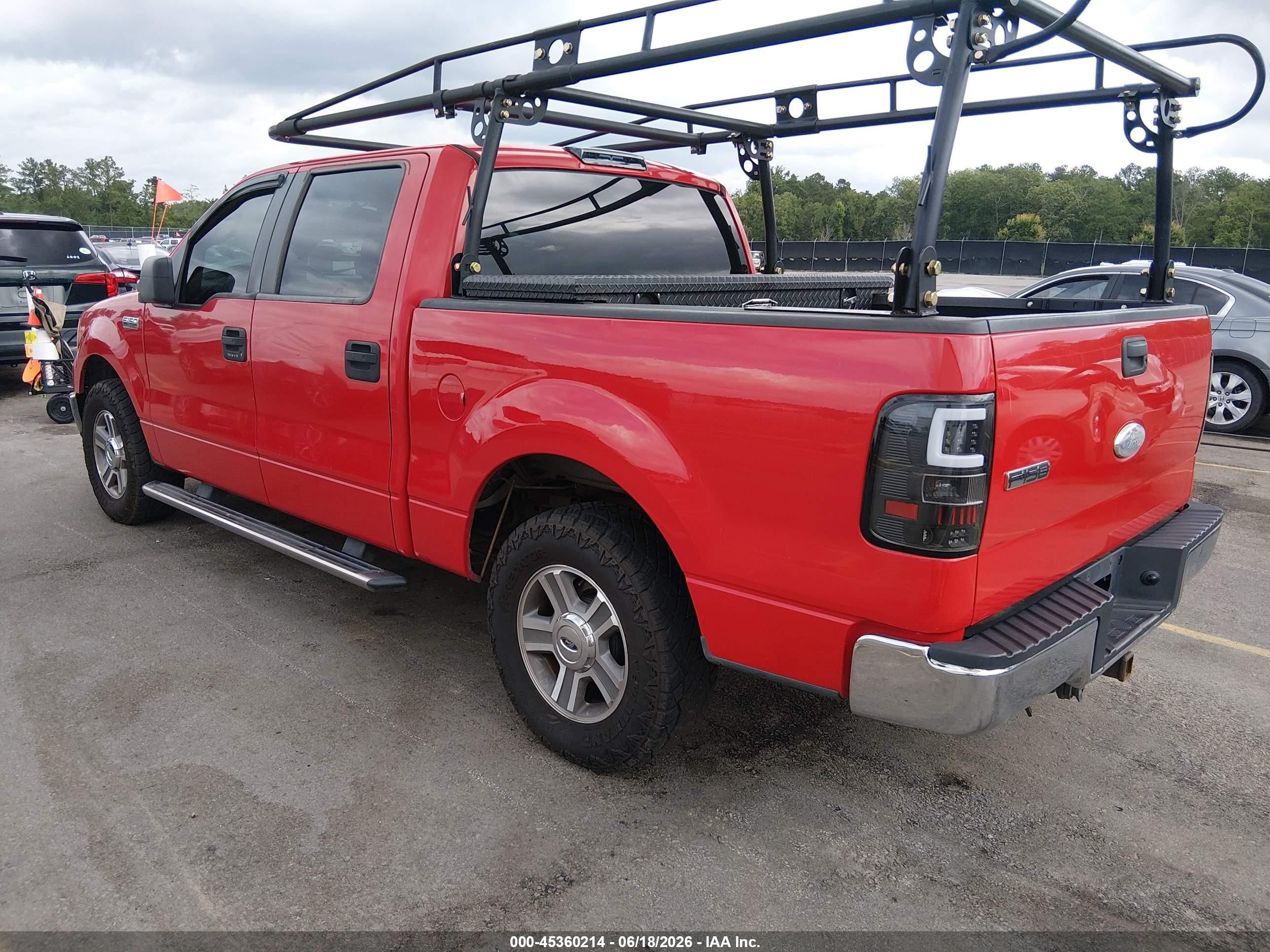 2007 Ford F-150 Xlt Red vin: 1FTRW12W57FA71909