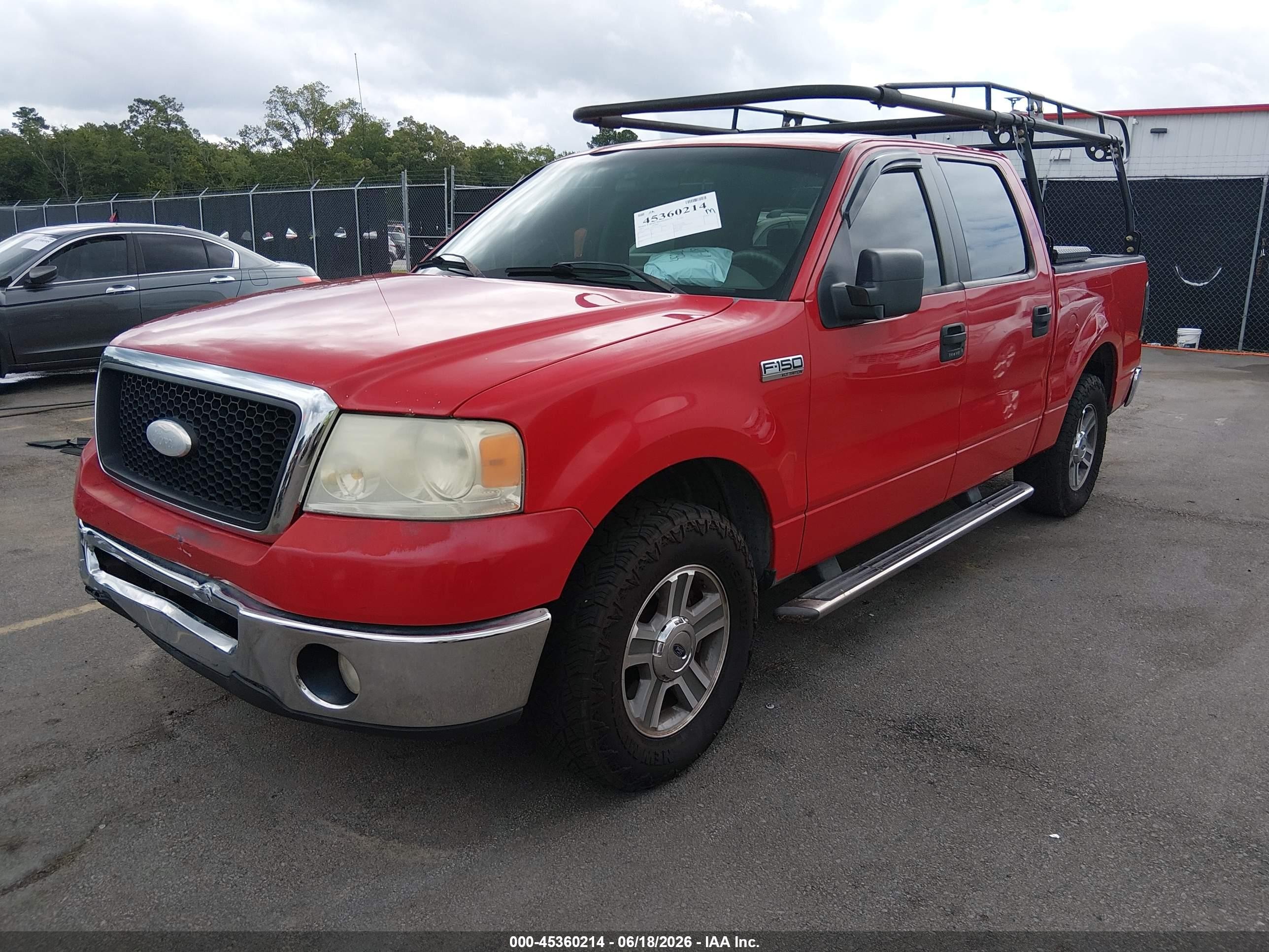 2007 Ford F-150 Xlt Red vin: 1FTRW12W57FA71909