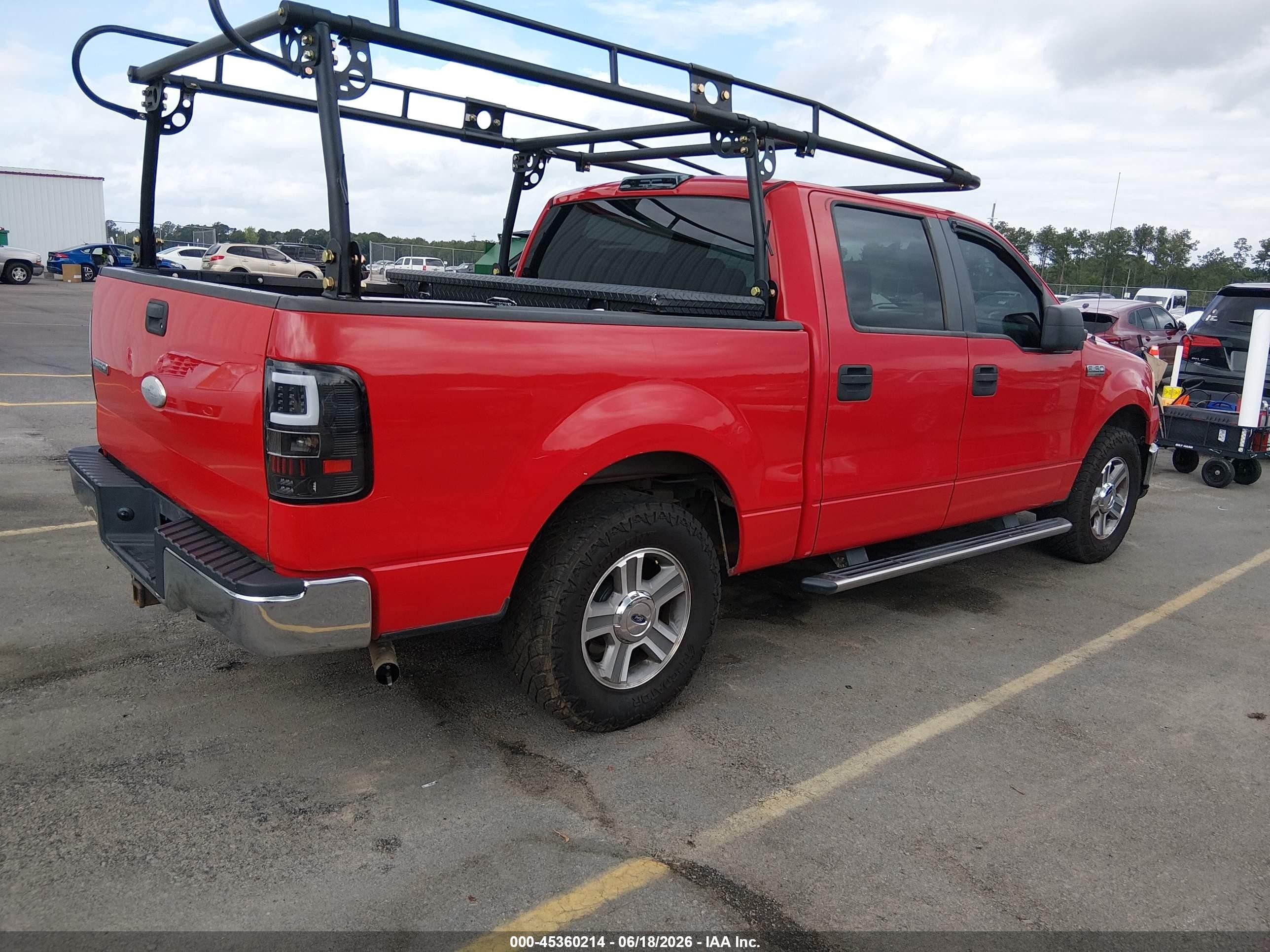 2007 Ford F-150 Xlt Red vin: 1FTRW12W57FA71909