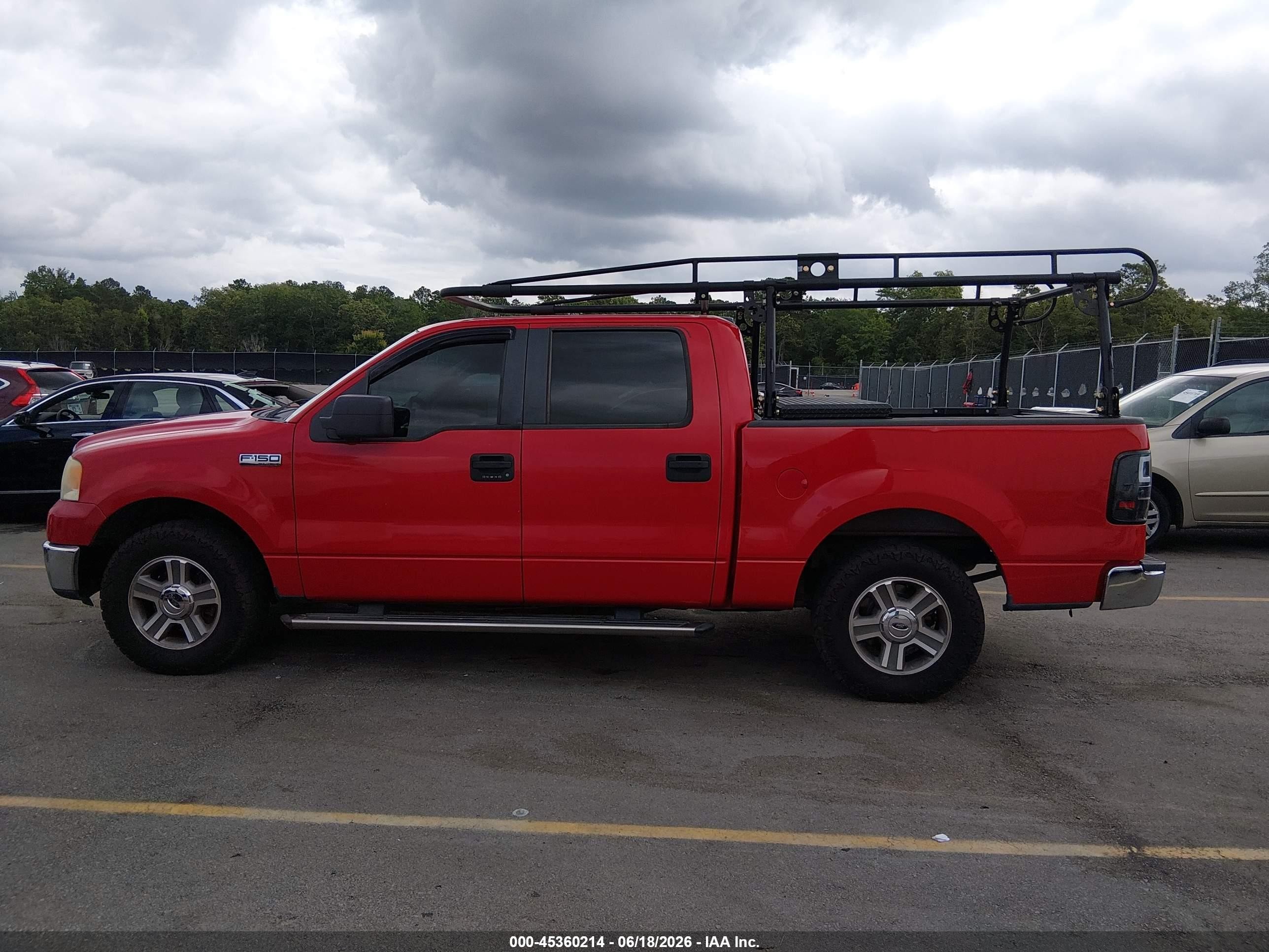 2007 Ford F-150 Xlt Red vin: 1FTRW12W57FA71909