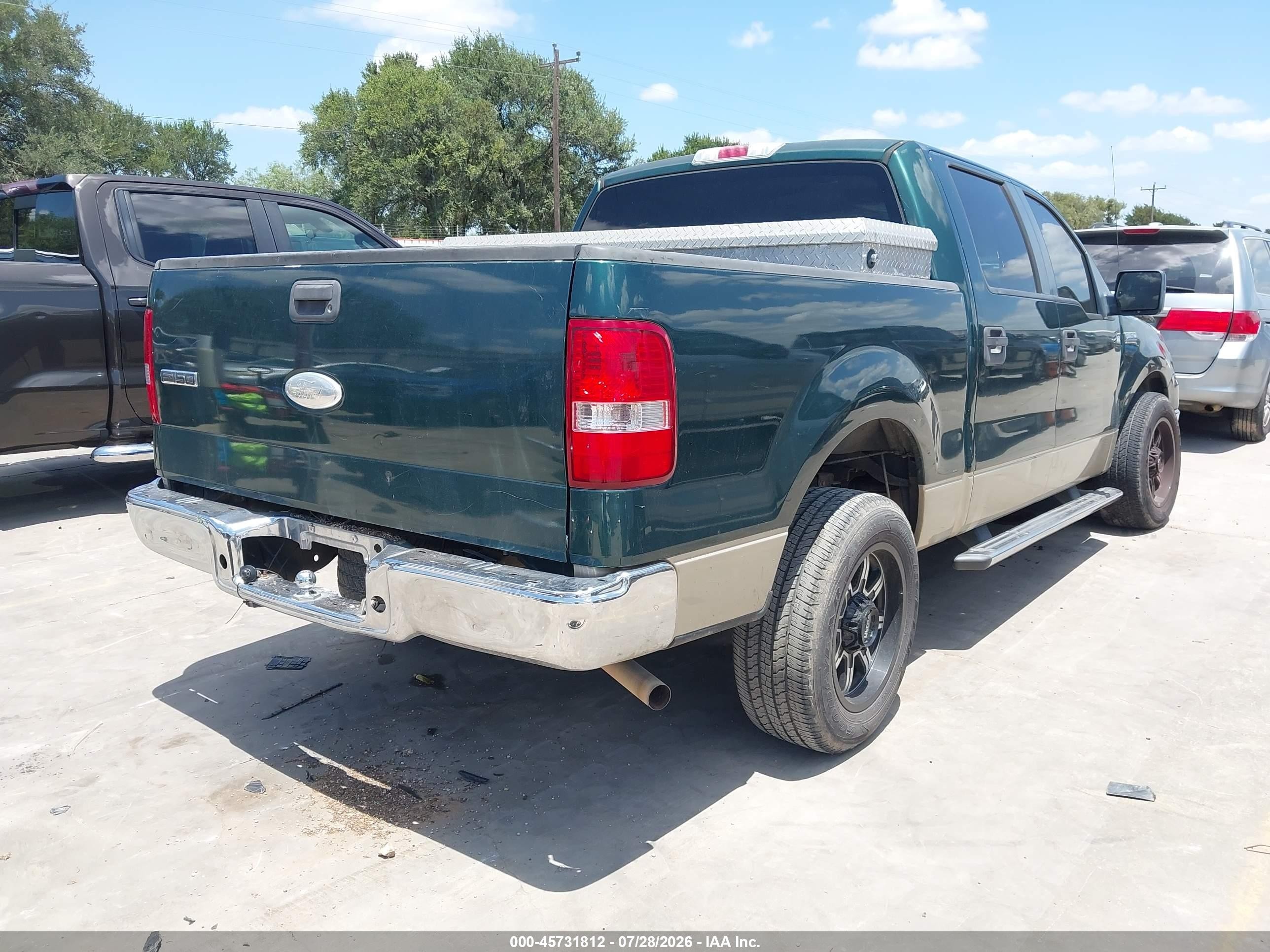 2007 Ford F-150 Xlt Green vin: 1FTRW12W57KB84122