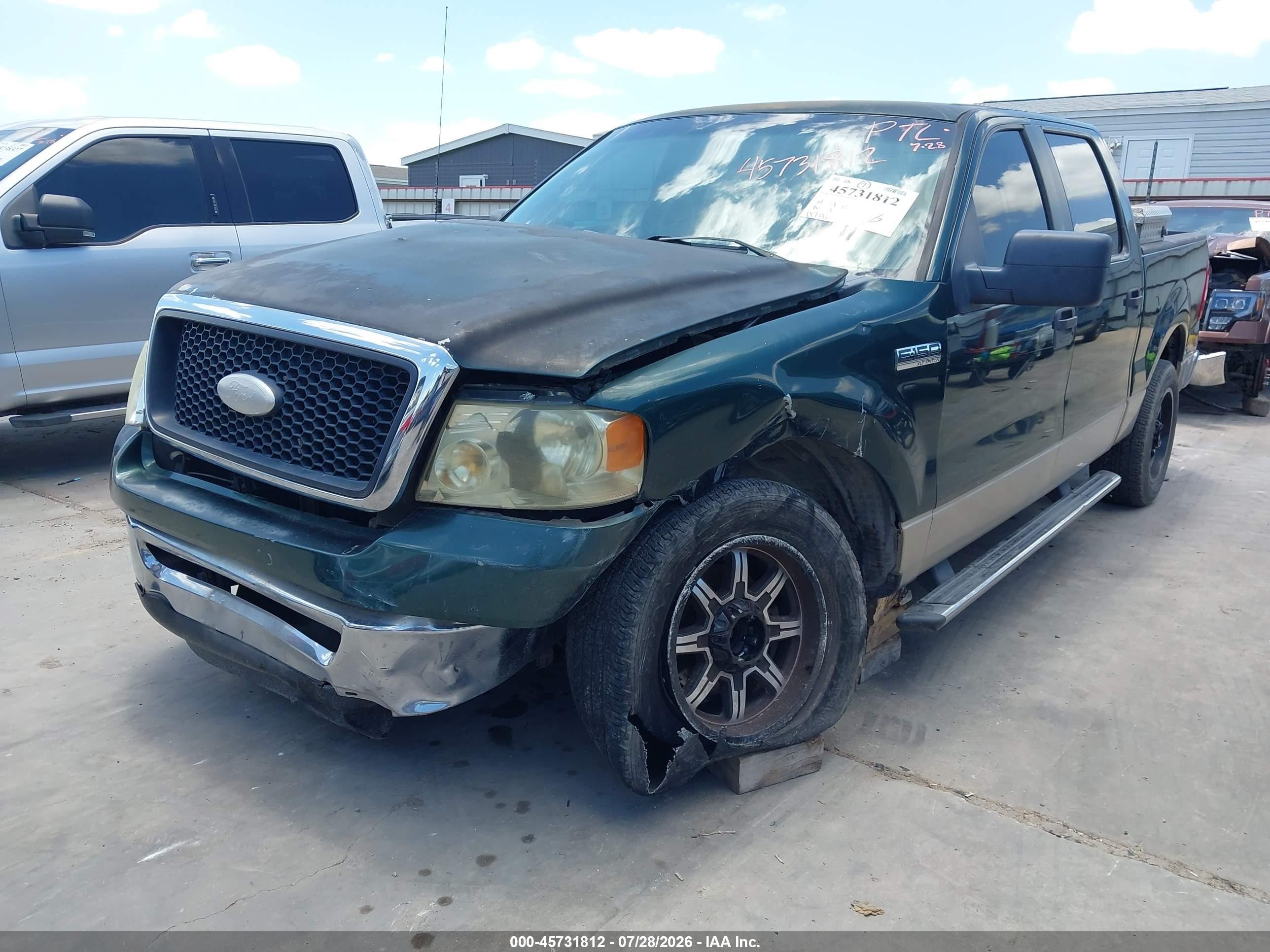 2007 Ford F-150 Xlt Green vin: 1FTRW12W57KB84122