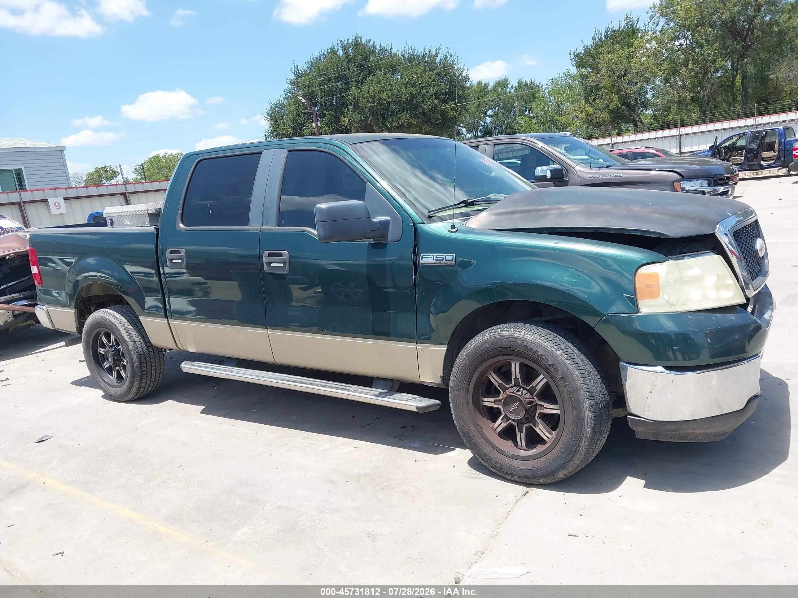 2007 Ford F-150 Xlt Green vin: 1FTRW12W57KB84122