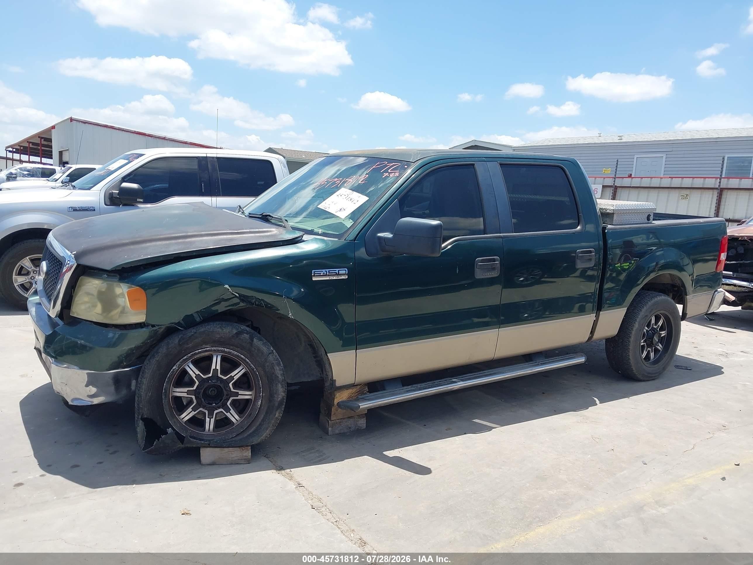 2007 Ford F-150 Xlt Green vin: 1FTRW12W57KB84122