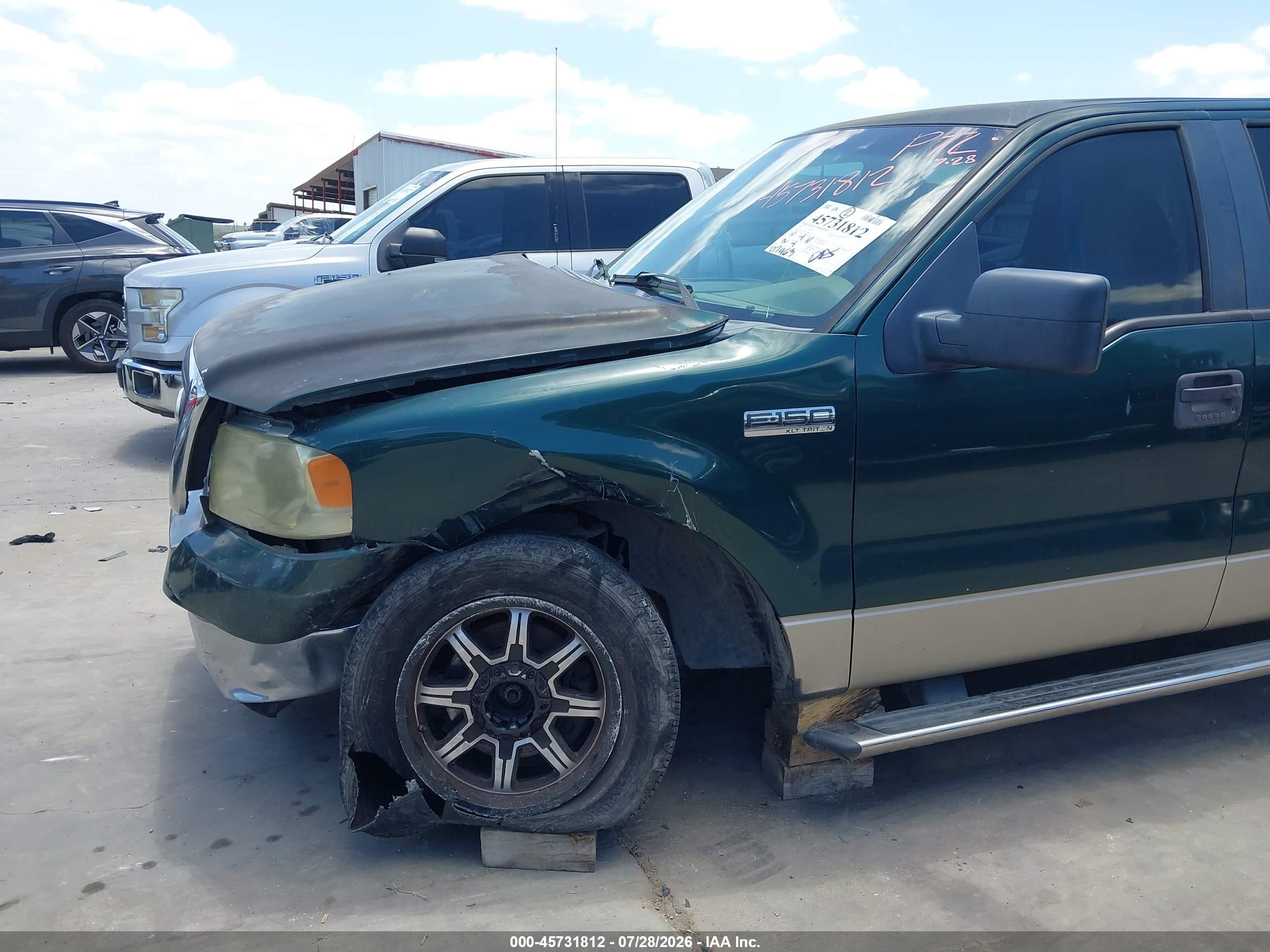 2007 Ford F-150 Xlt Green vin: 1FTRW12W57KB84122