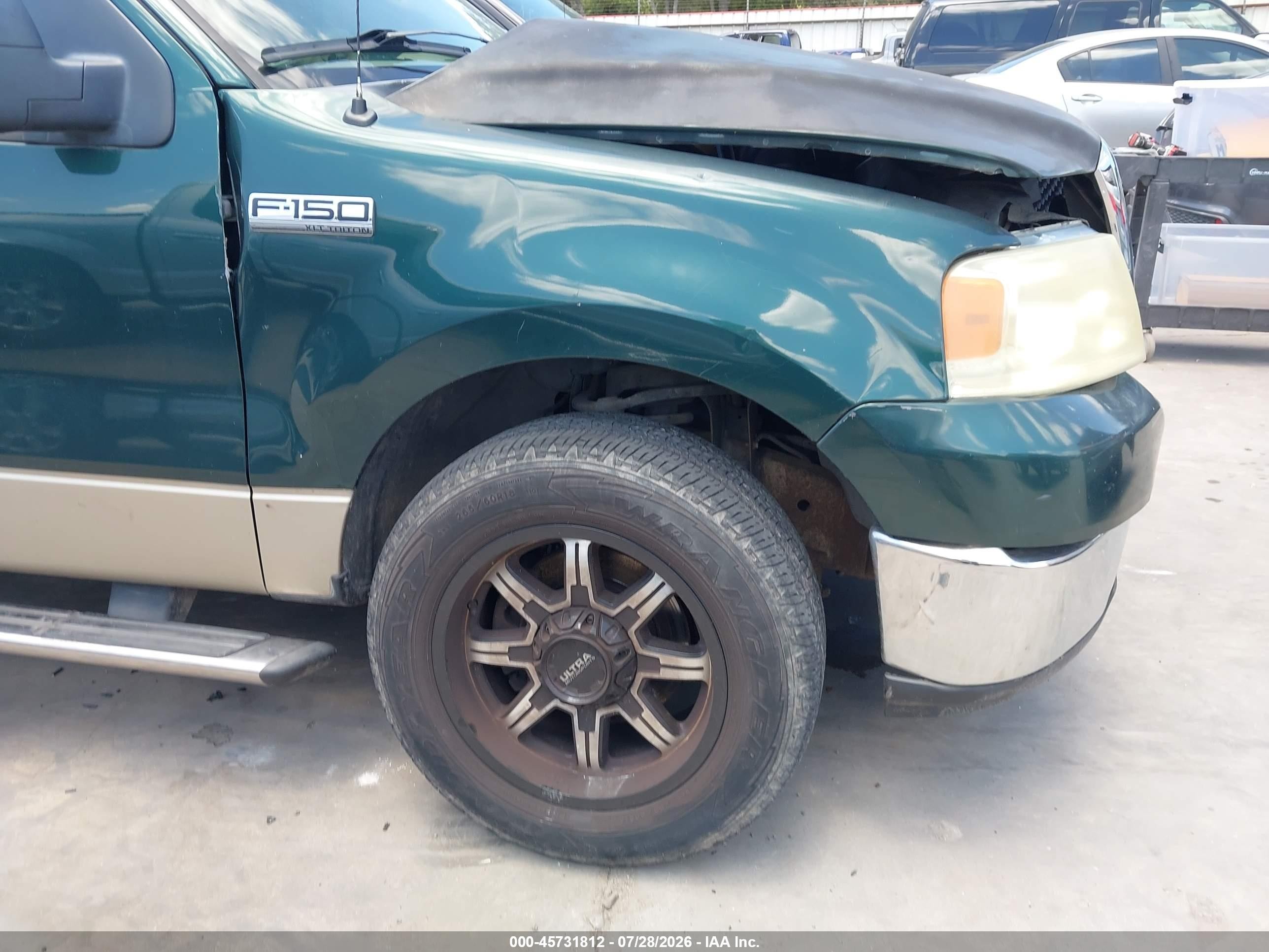 2007 Ford F-150 Xlt Green vin: 1FTRW12W57KB84122