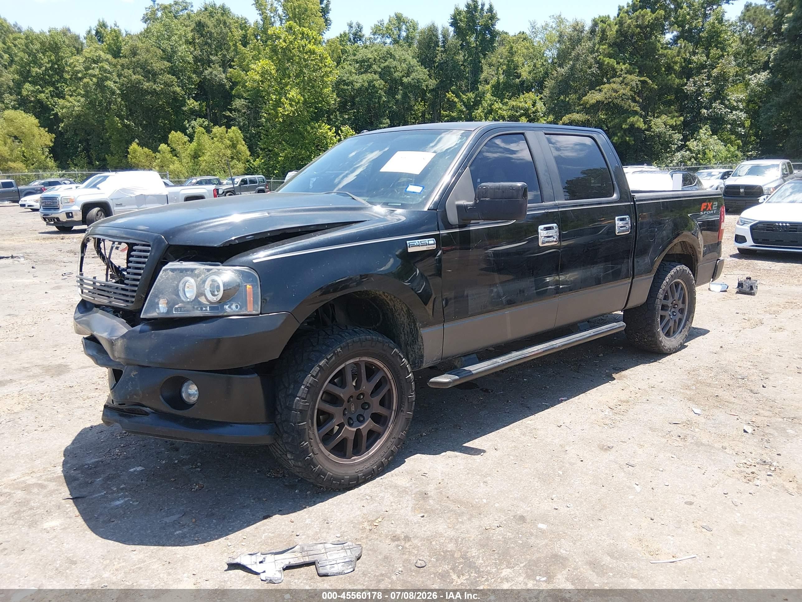2008 Ford F-150 60th Anniversary/fx2/xl/xlt Black vin: 1FTRW12W58KD61060