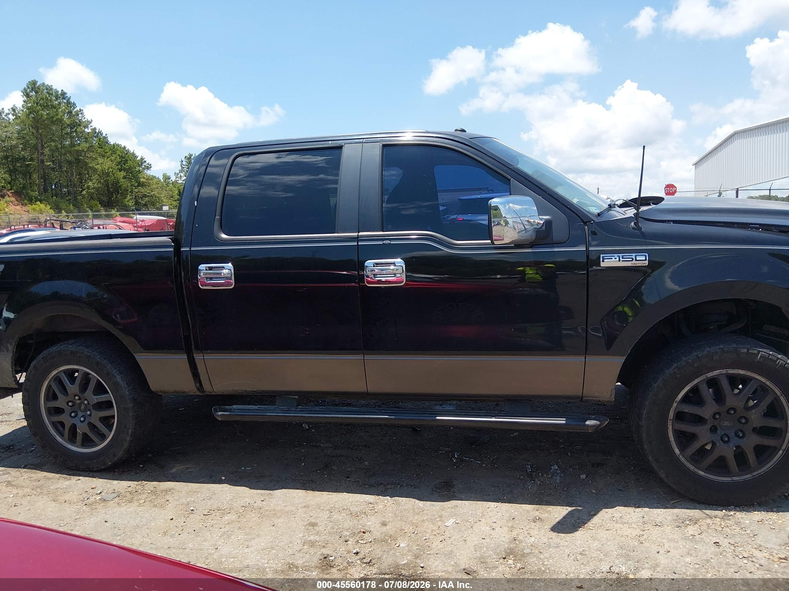2008 Ford F-150 60th Anniversary/fx2/xl/xlt Black vin: 1FTRW12W58KD61060