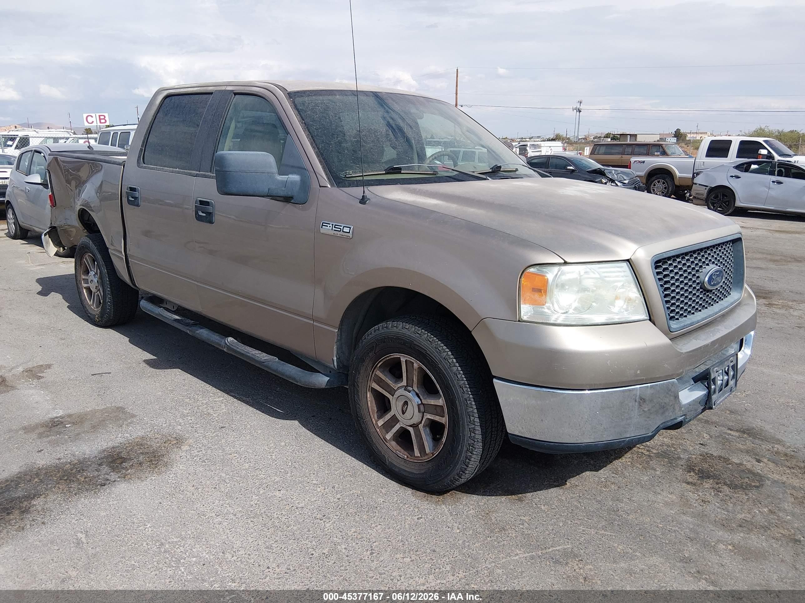 2005 Ford F-150 Xlt Tan vin: 1FTRW12W65KC40808