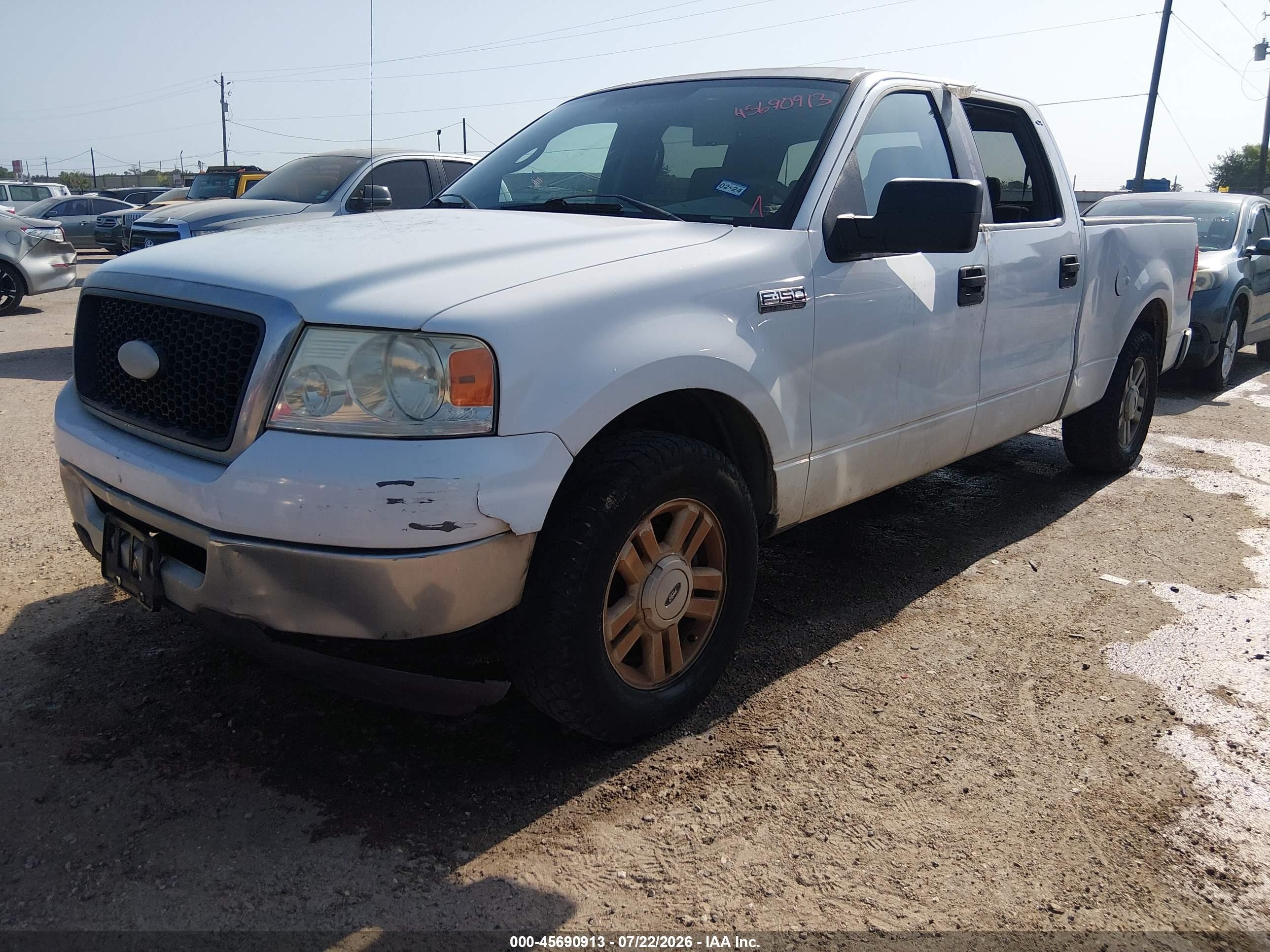 2007 Ford F-150 Xlt White vin: 1FTRW12W67KC60236