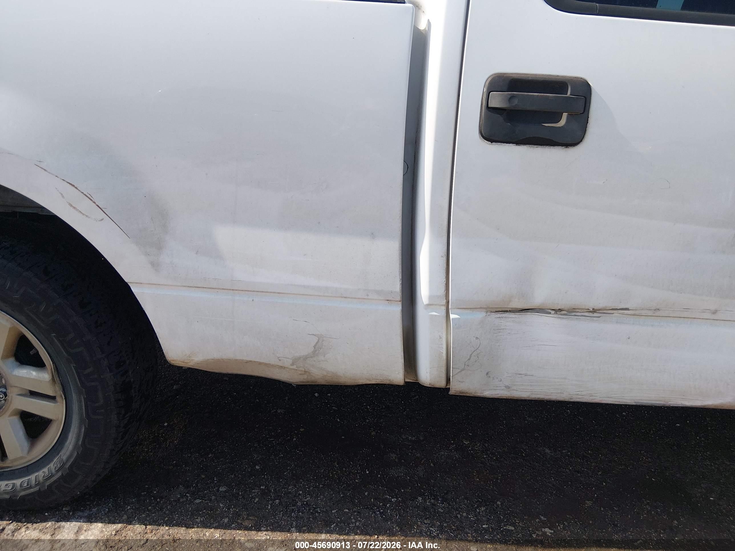 2007 Ford F-150 Xlt White vin: 1FTRW12W67KC60236