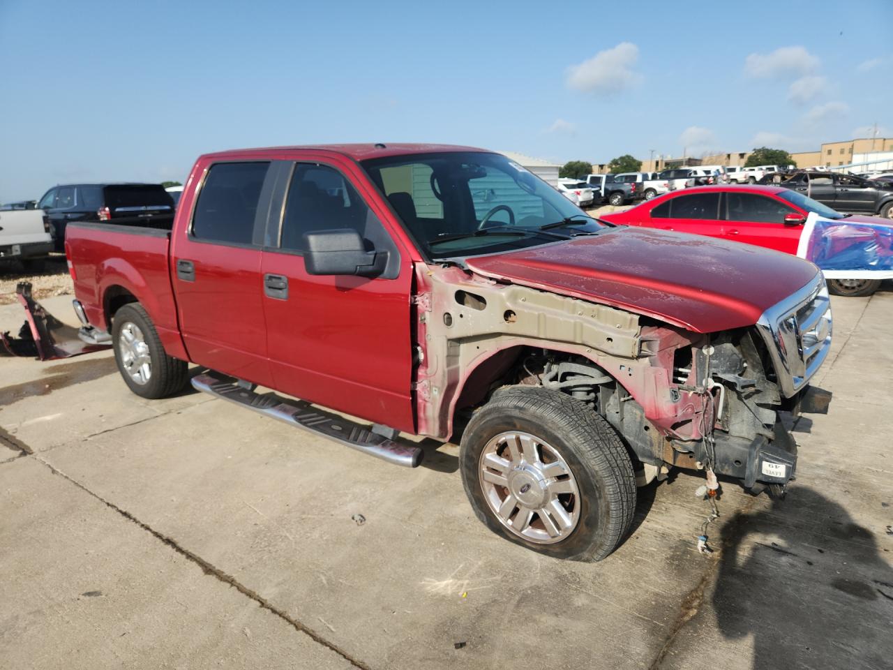 2008 Ford F150 Supercrew Red vin: 1FTRW12W68FA10294