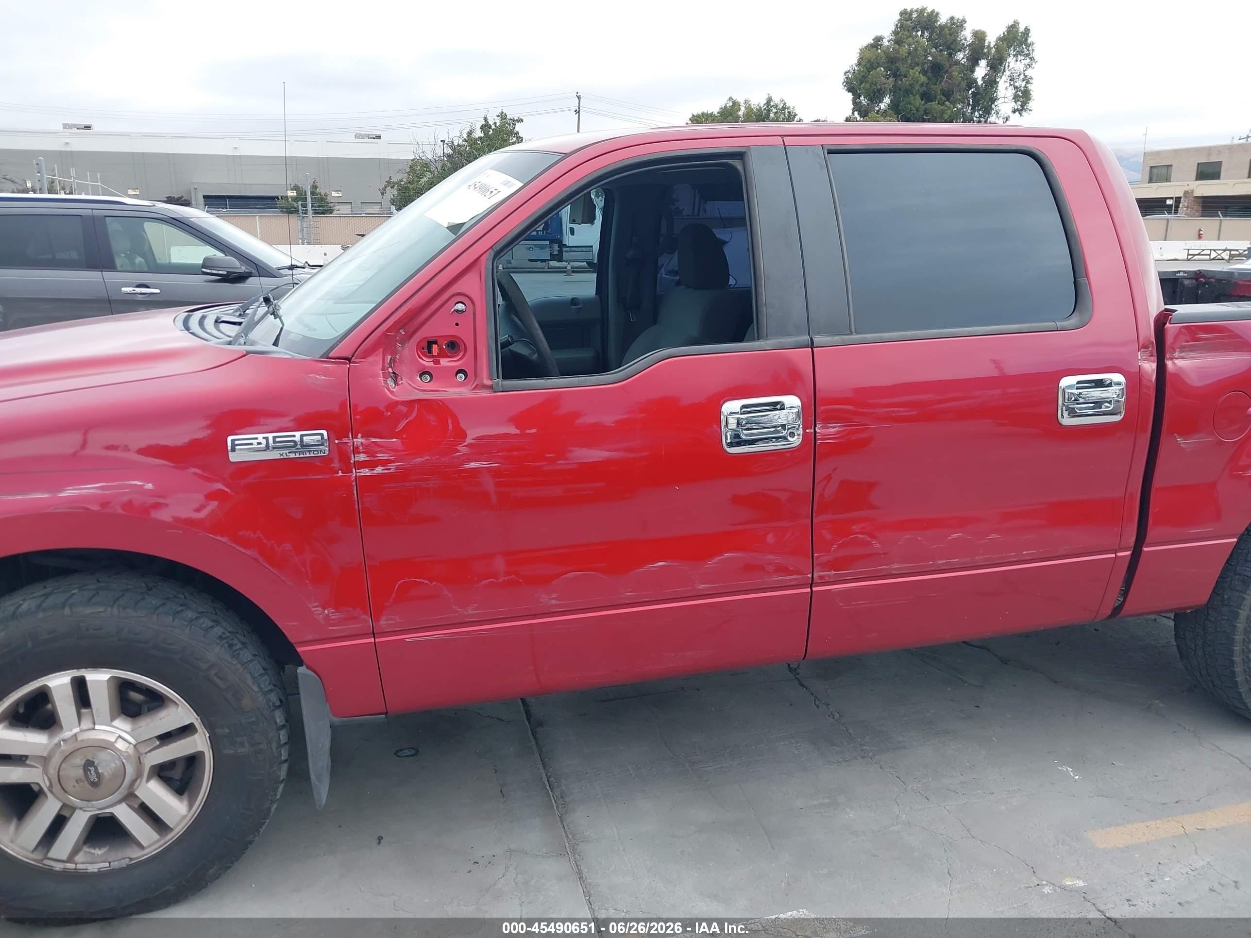 2008 Ford F-150 60th Anniversary/fx2/xl/xlt Red vin: 1FTRW12W68FA23451