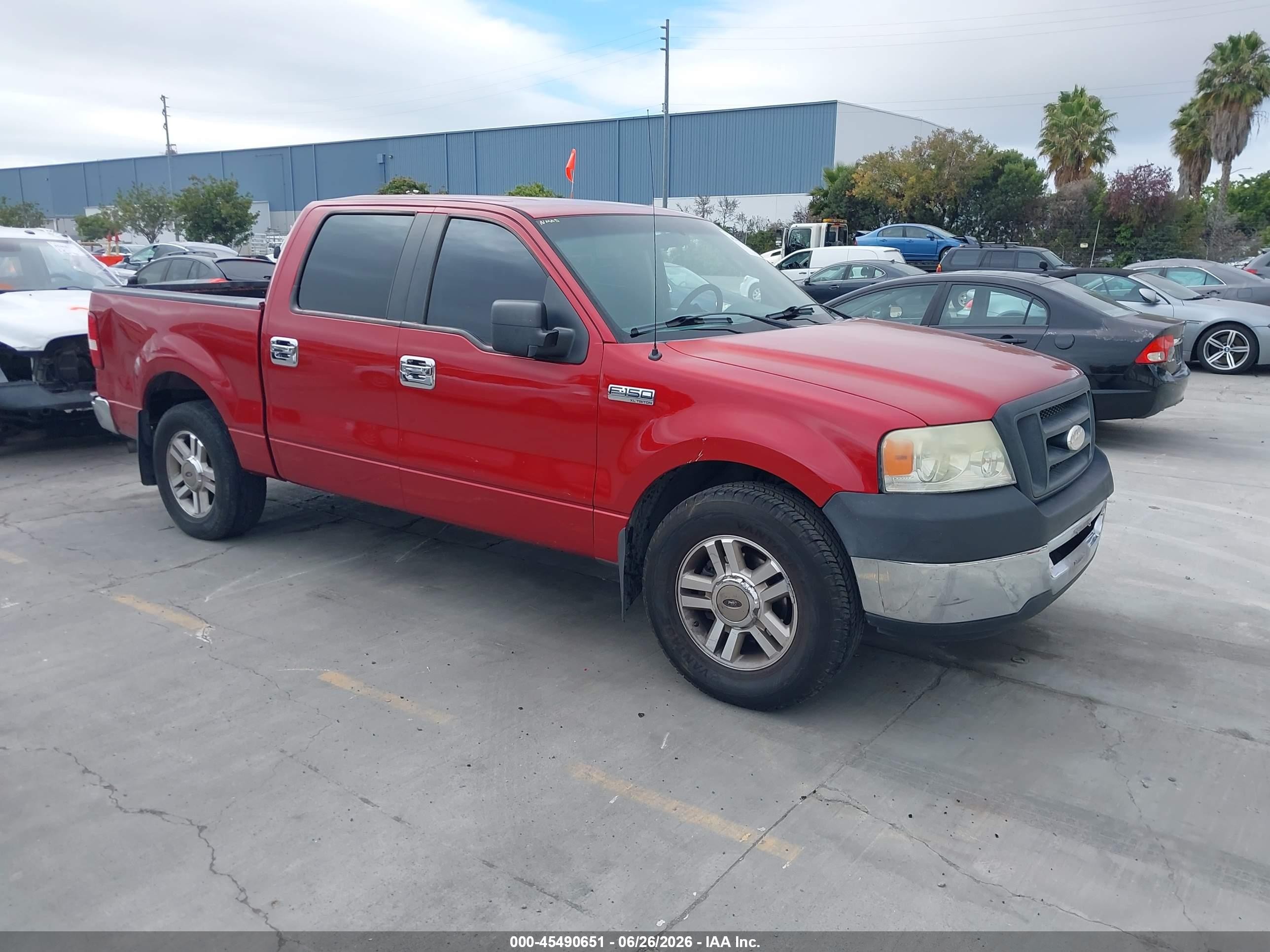 2008 Ford F-150 60th Anniversary/fx2/xl/xlt Red vin: 1FTRW12W68FA23451