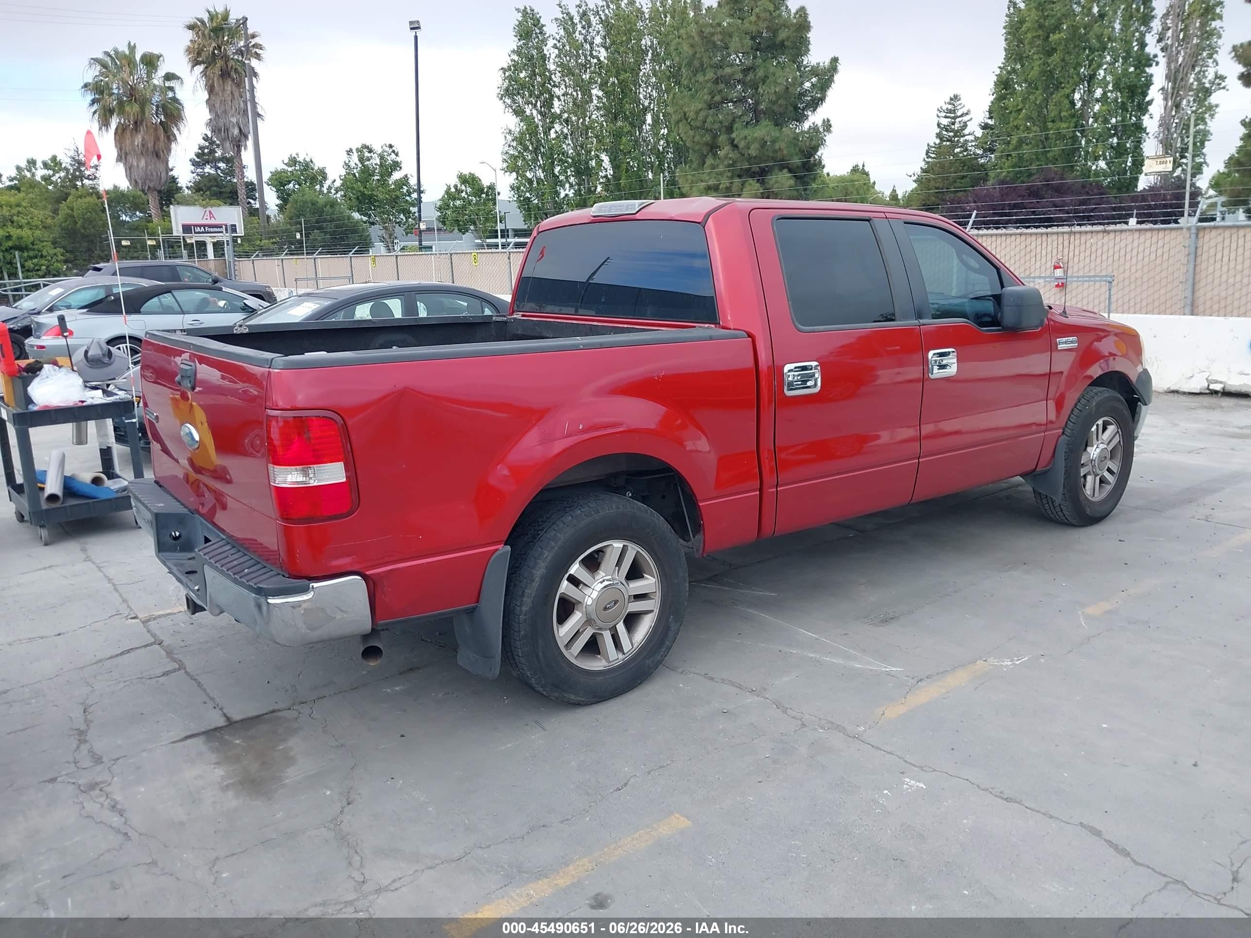 2008 Ford F-150 60th Anniversary/fx2/xl/xlt Red vin: 1FTRW12W68FA23451