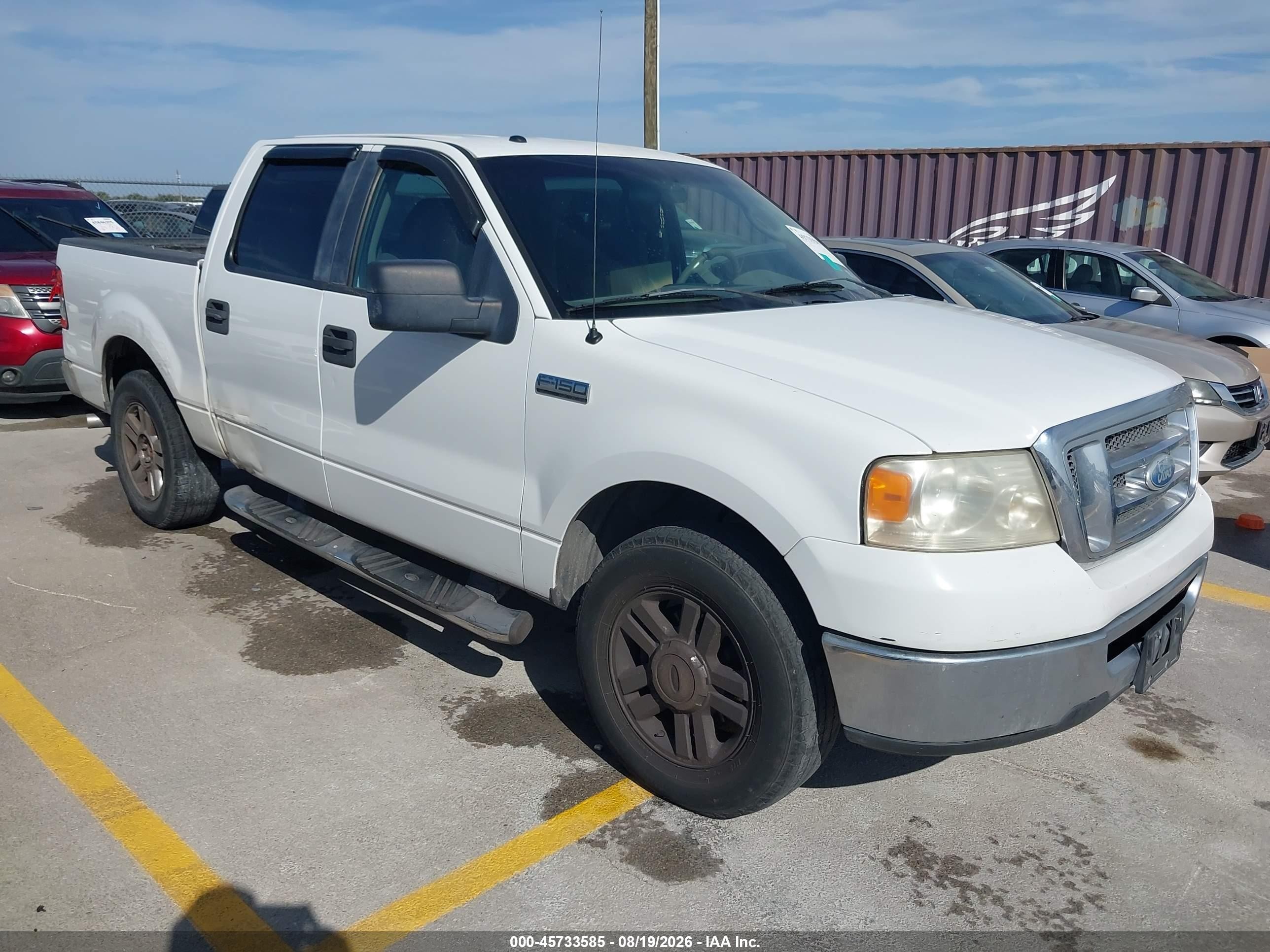 2008 Ford F-150 60th Anniversary/fx2/xl/xlt White vin: 1FTRW12W68FA82659