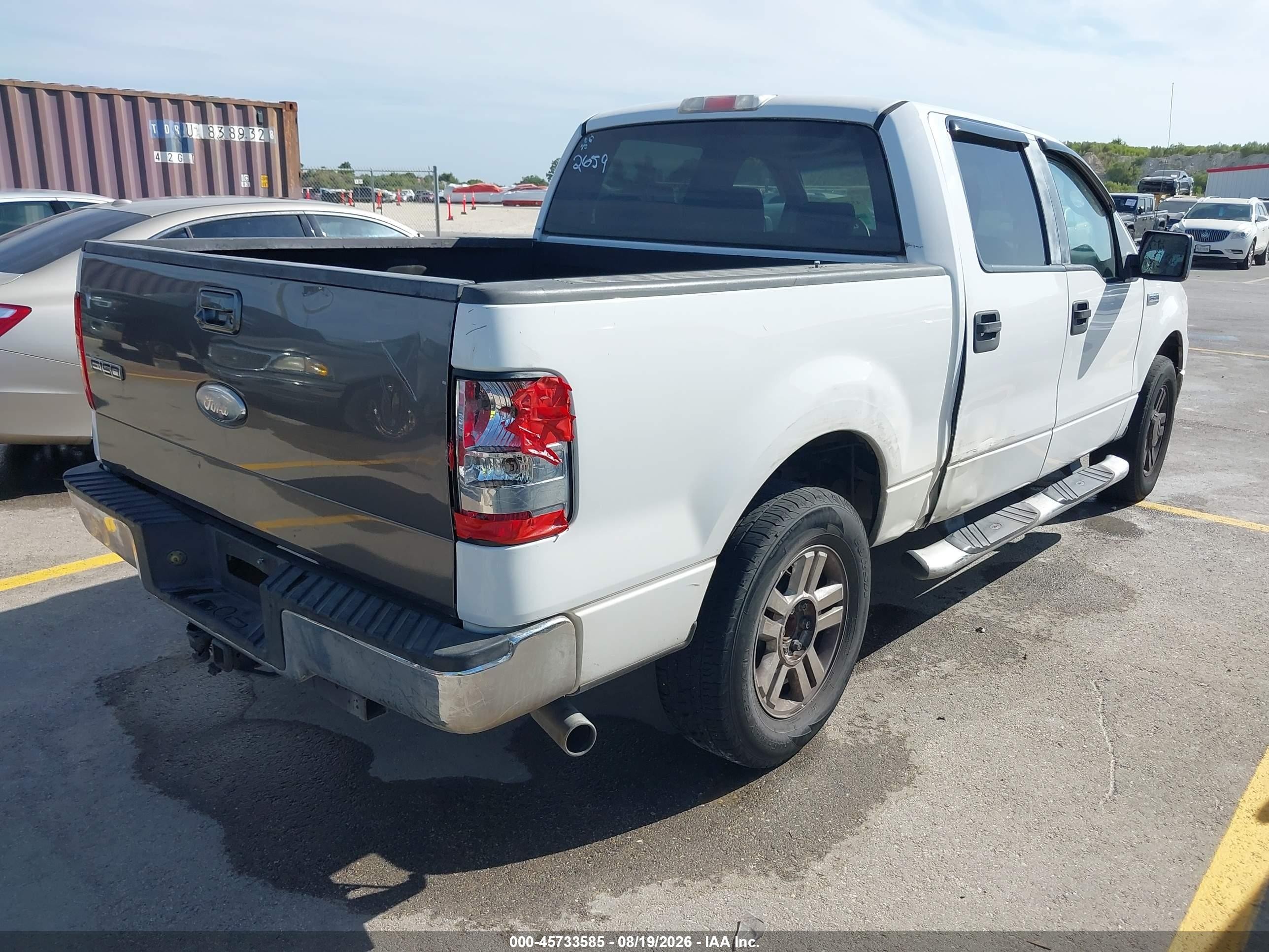 2008 Ford F-150 60th Anniversary/fx2/xl/xlt White vin: 1FTRW12W68FA82659