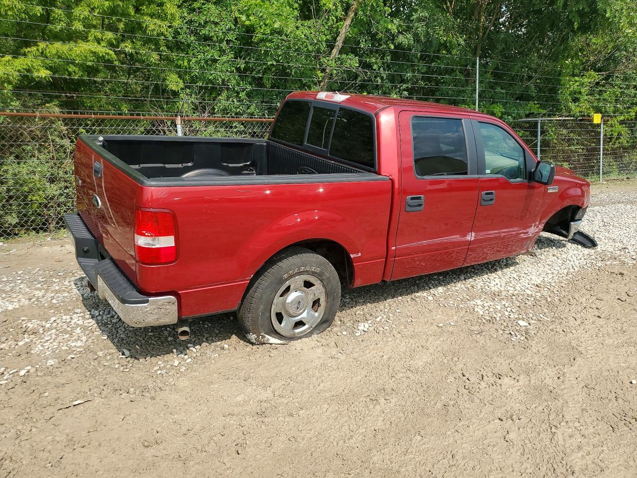 2008 Ford F150 Supercrew Red vin: 1FTRW12W68FB04434