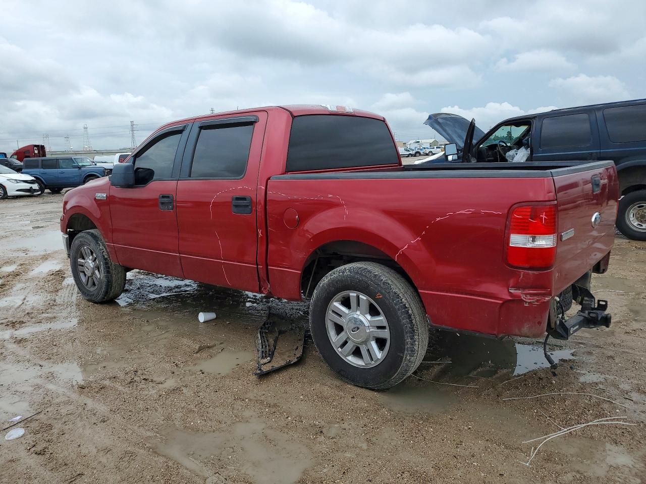 2008 Ford F150 Supercrew Red vin: 1FTRW12W68FB51138