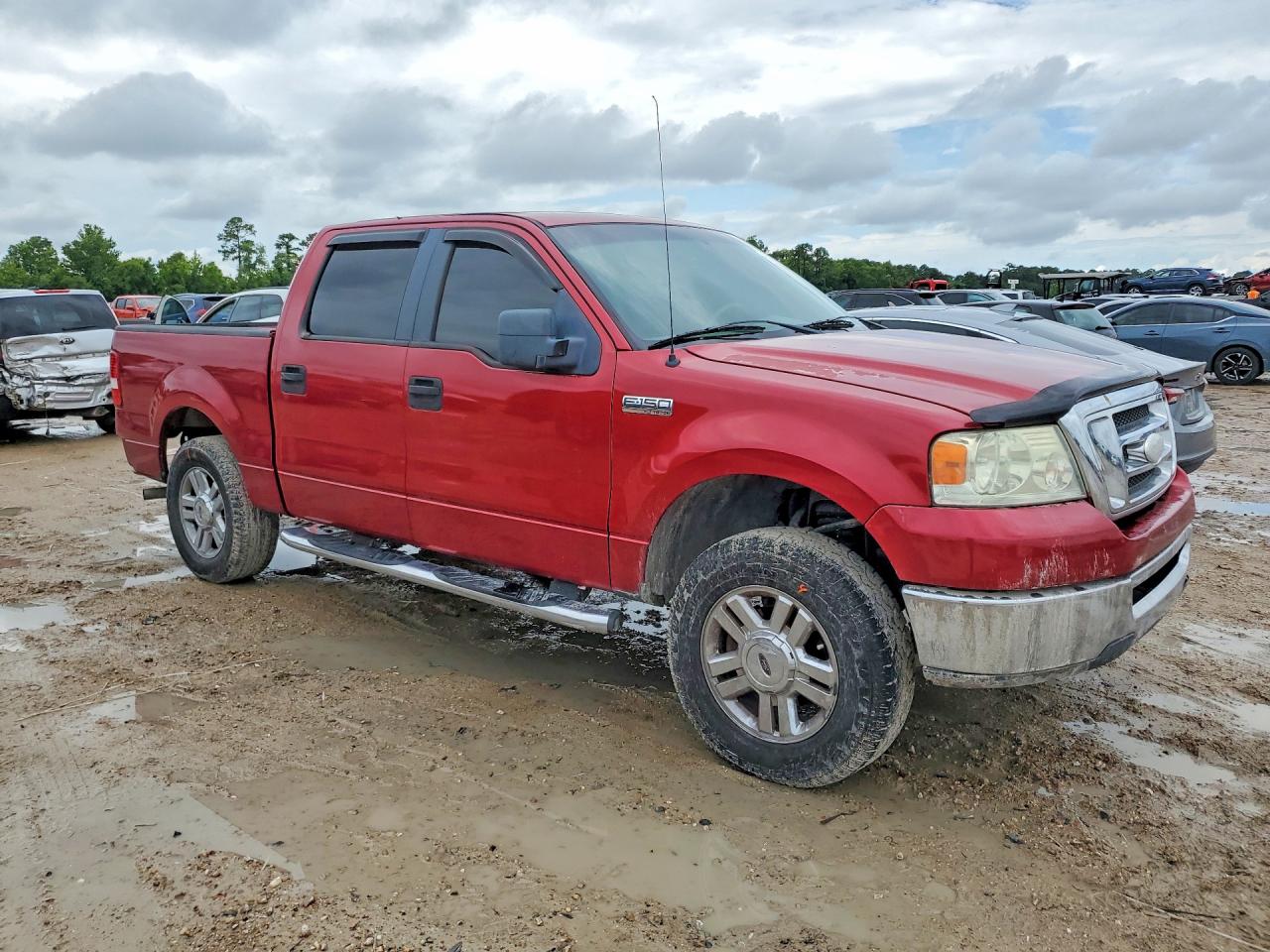 2008 Ford F150 Supercrew Red vin: 1FTRW12W68FB51138