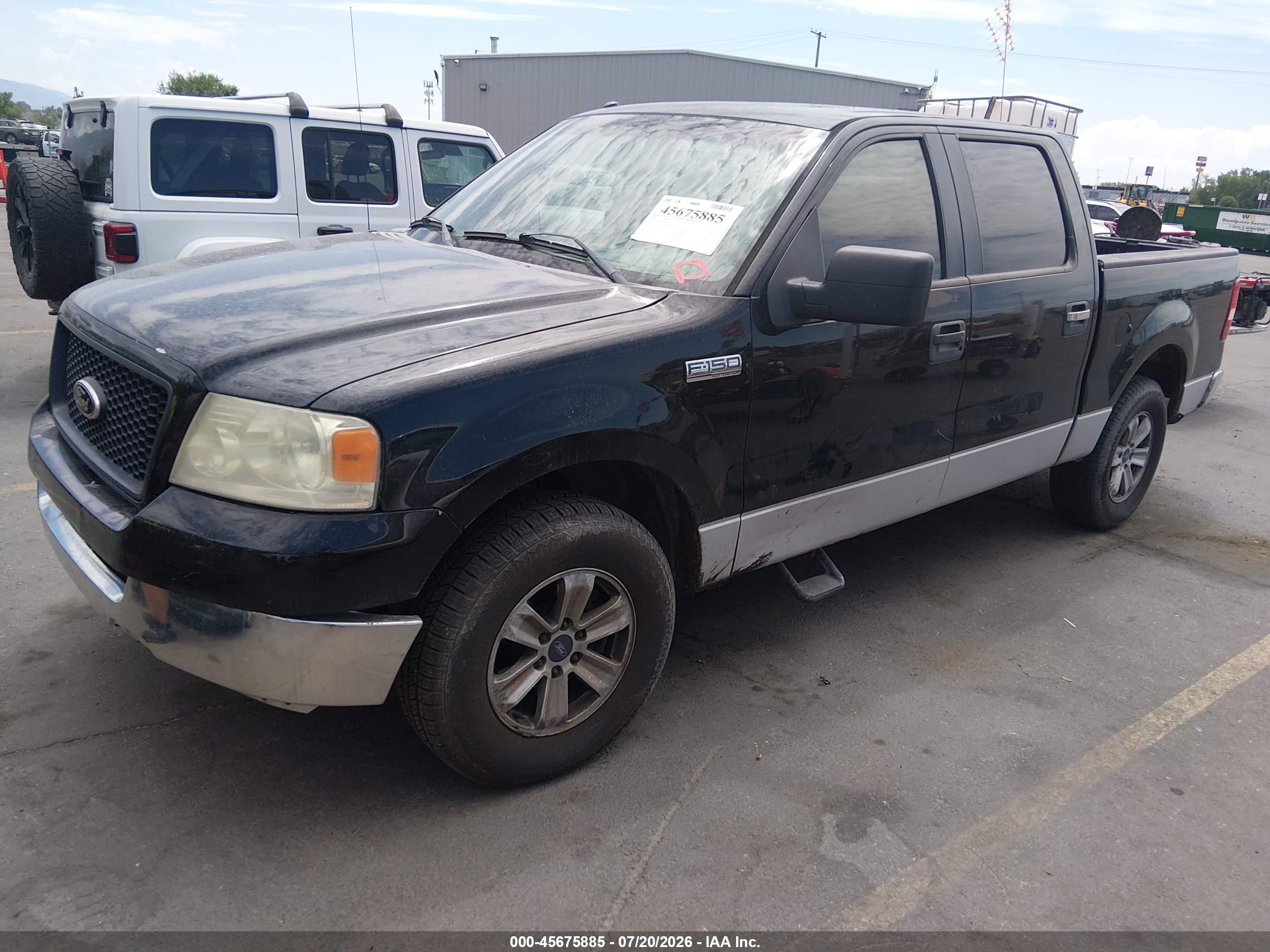 2006 Ford F-150 Xlt Black vin: 1FTRW12W76KC60244