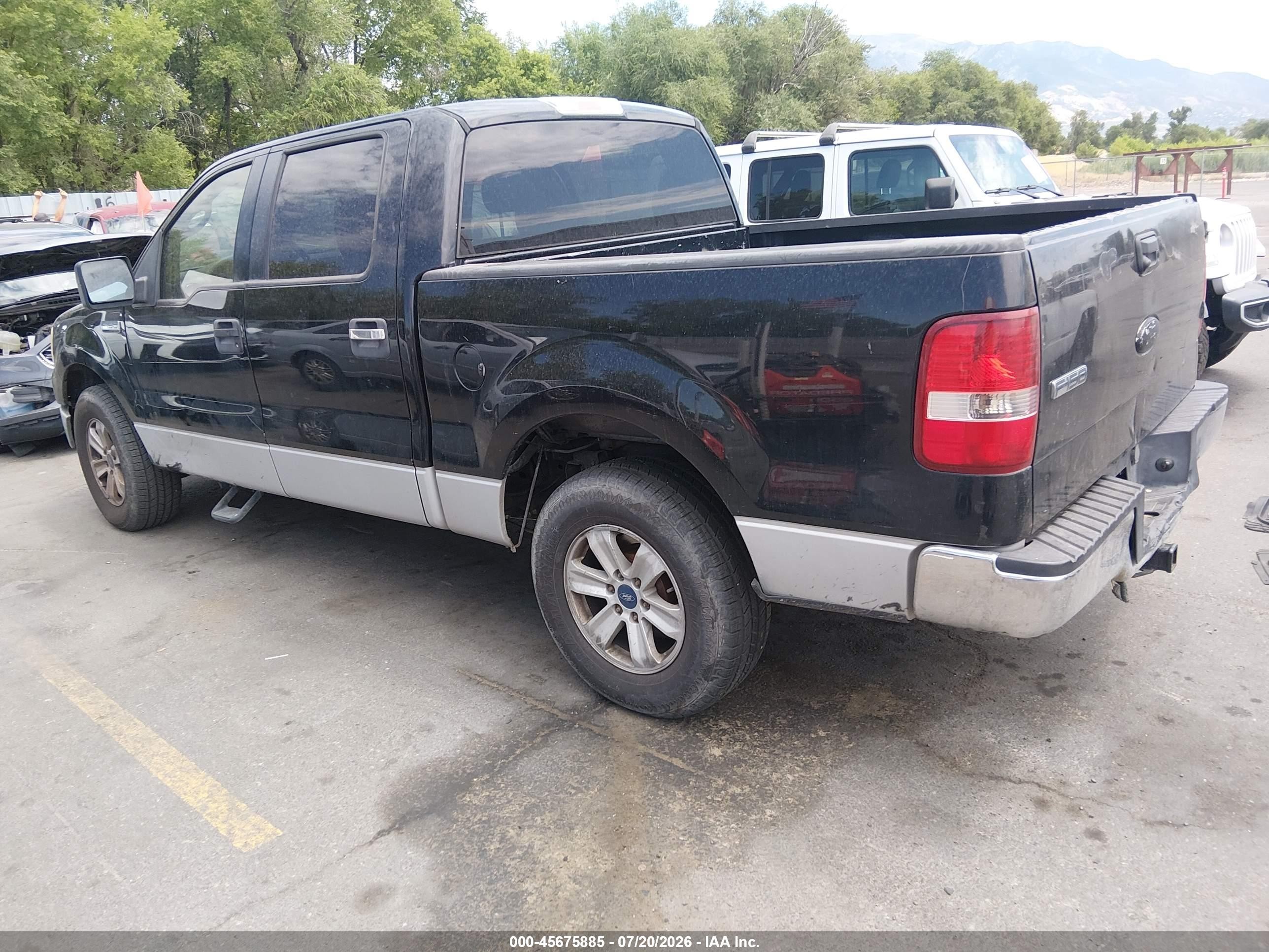2006 Ford F-150 Xlt Black vin: 1FTRW12W76KC60244