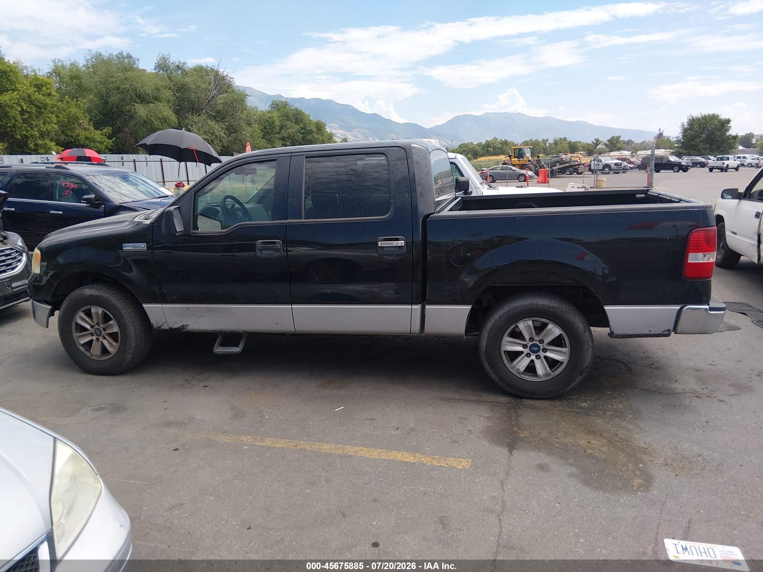 2006 Ford F-150 Xlt Black vin: 1FTRW12W76KC60244