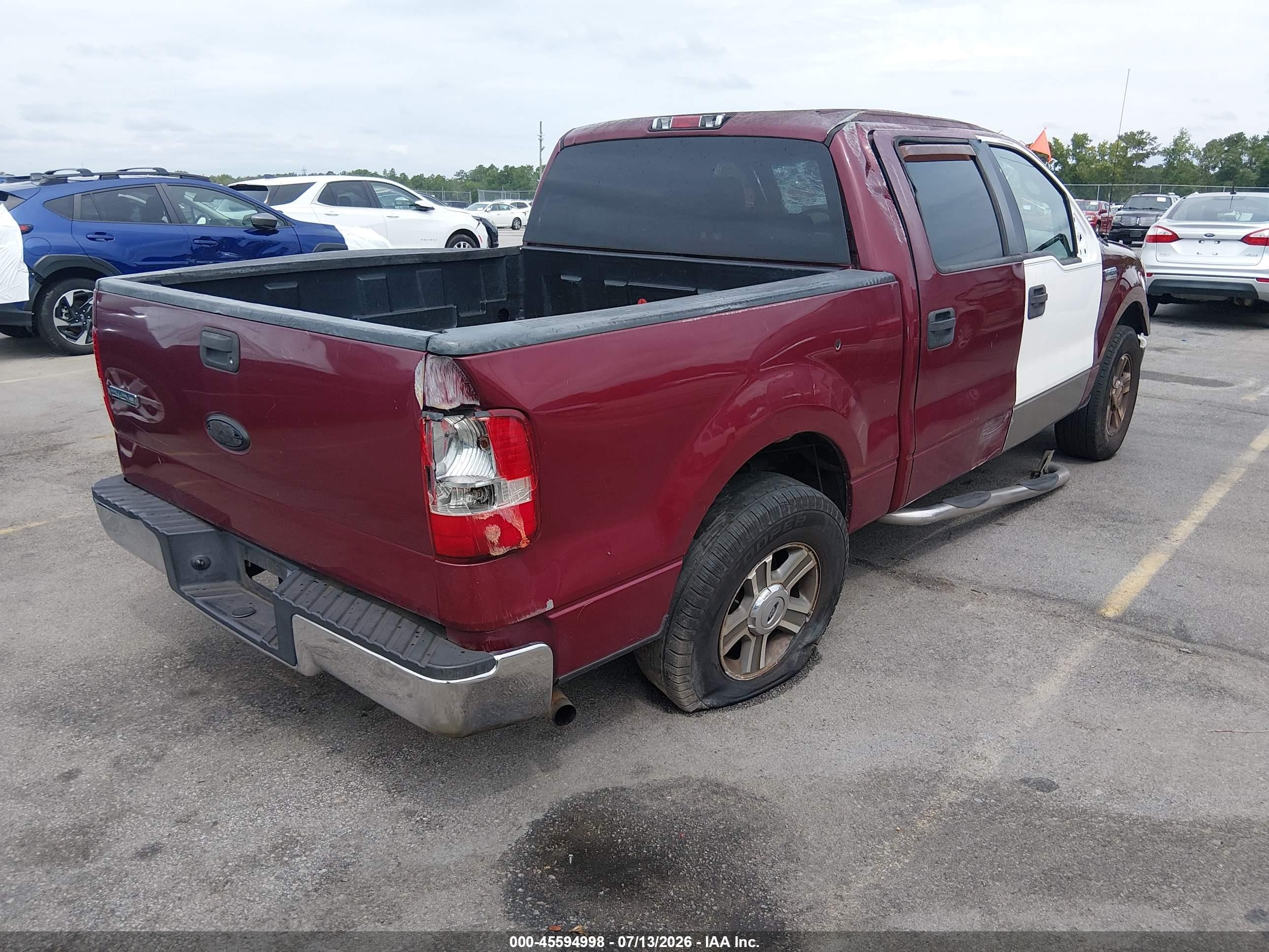 2006 Ford F-150 Xlt Burgundy vin: 1FTRW12W76KC67145