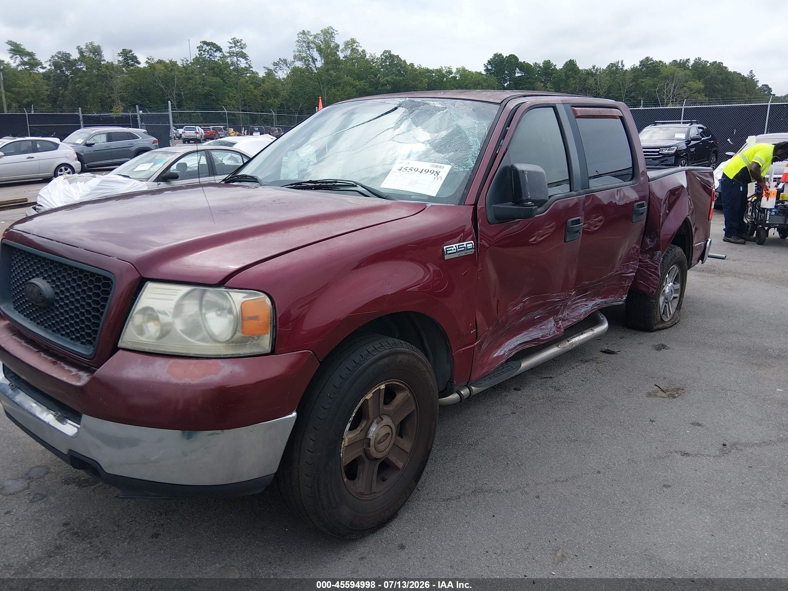 2006 Ford F-150 Xlt Burgundy vin: 1FTRW12W76KC67145