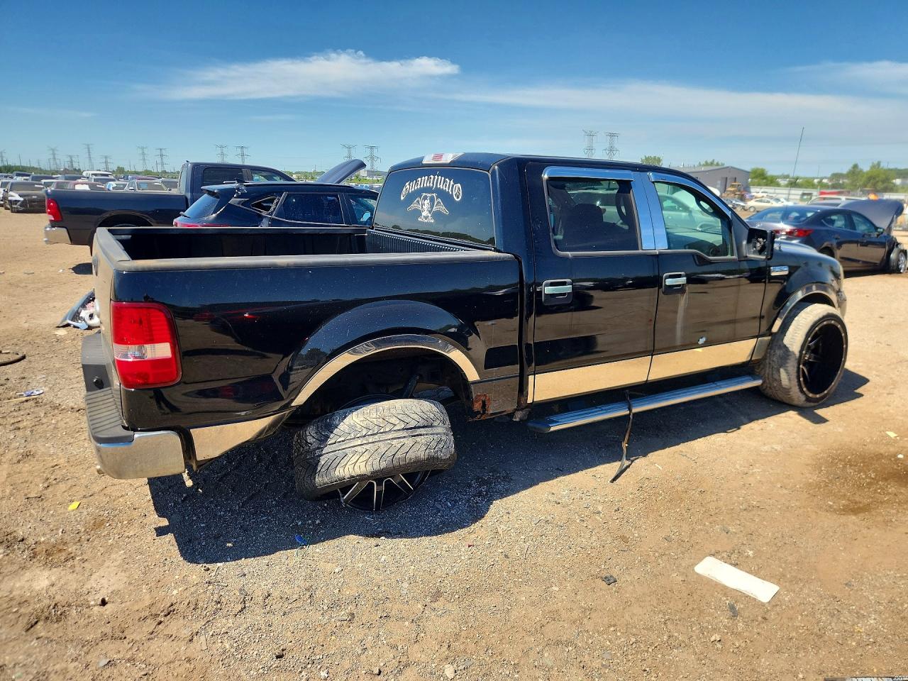 2006 Ford F150 Supercrew Black vin: 1FTRW12W76KD73255