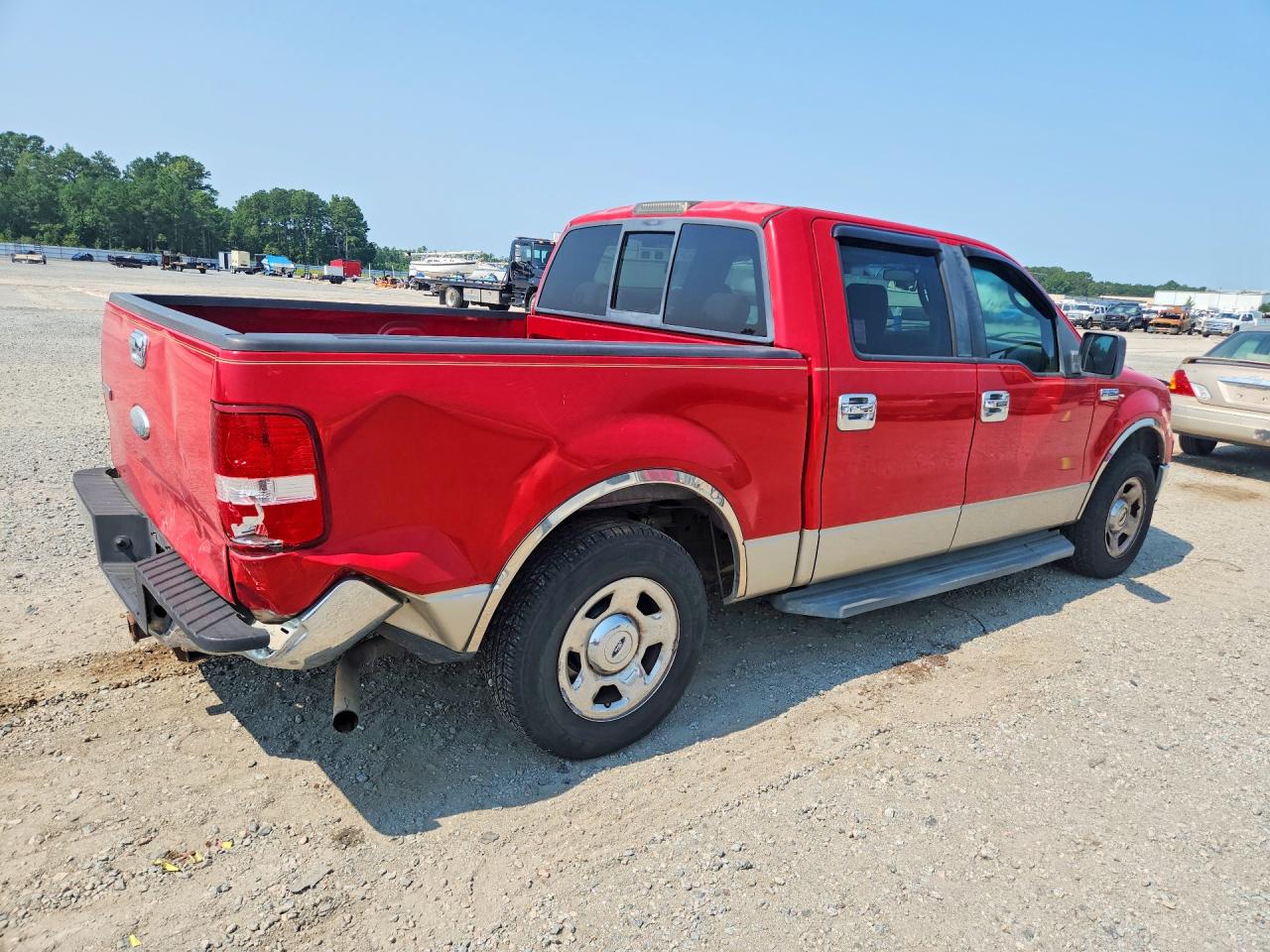 2007 Ford F150 Supercrew Red vin: 1FTRW12W77FA21772