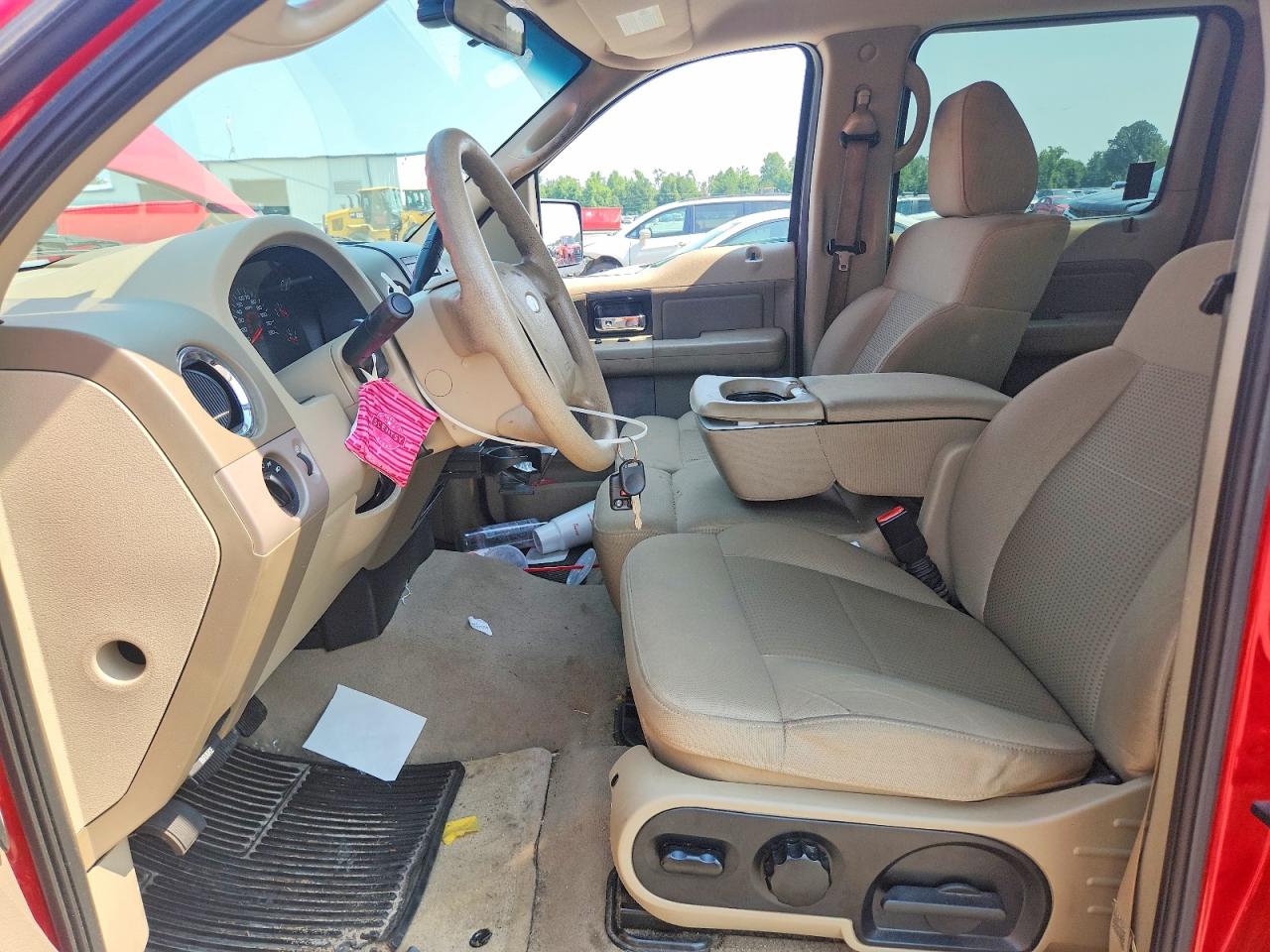 2007 Ford F150 Supercrew Red vin: 1FTRW12W77FA21772