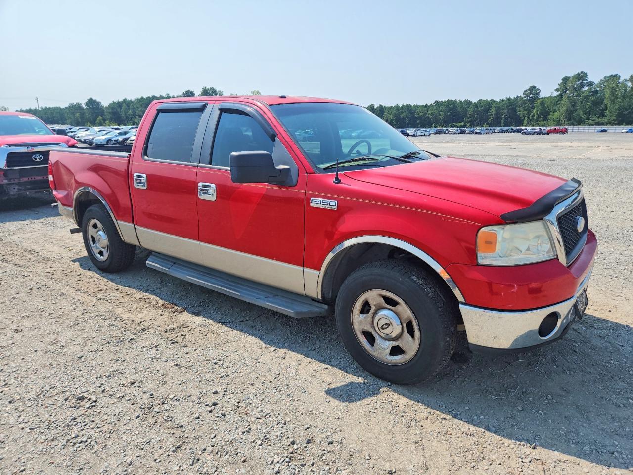 2007 Ford F150 Supercrew Red vin: 1FTRW12W77FA21772