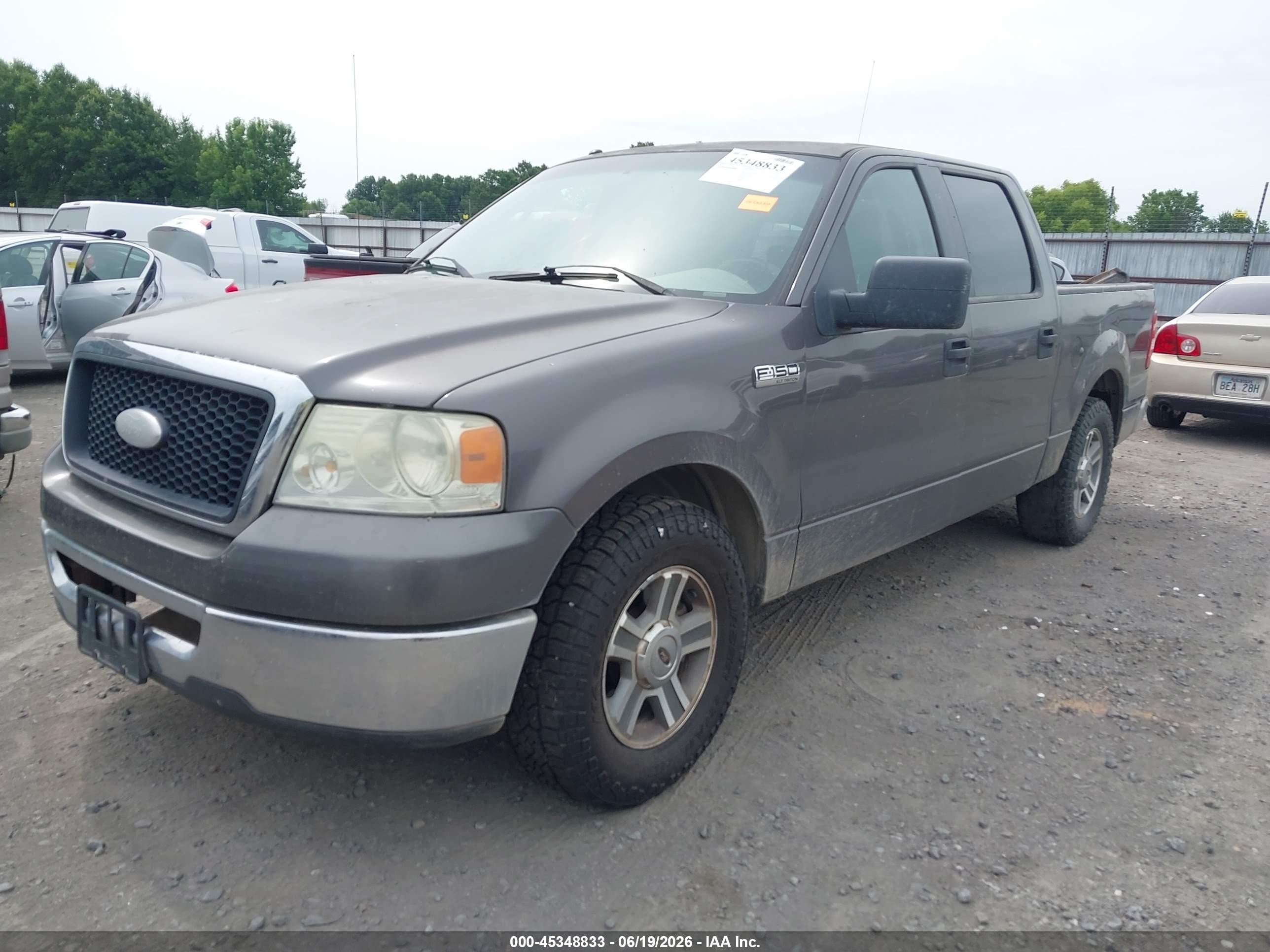 2007 Ford F-150 Xlt Gray vin: 1FTRW12W77KA80909