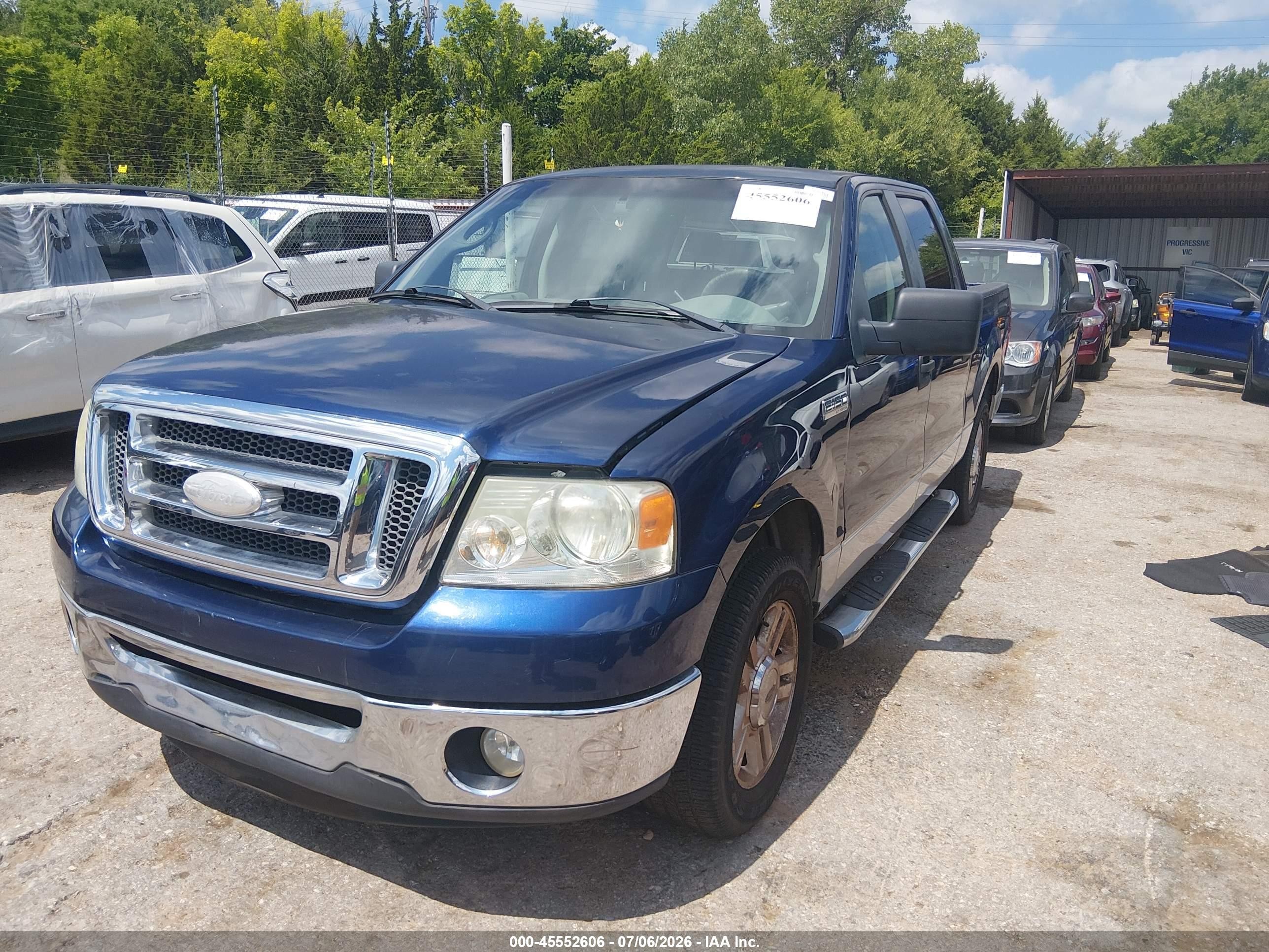 2007 Ford F-150 Xlt Blue vin: 1FTRW12W77KC58138