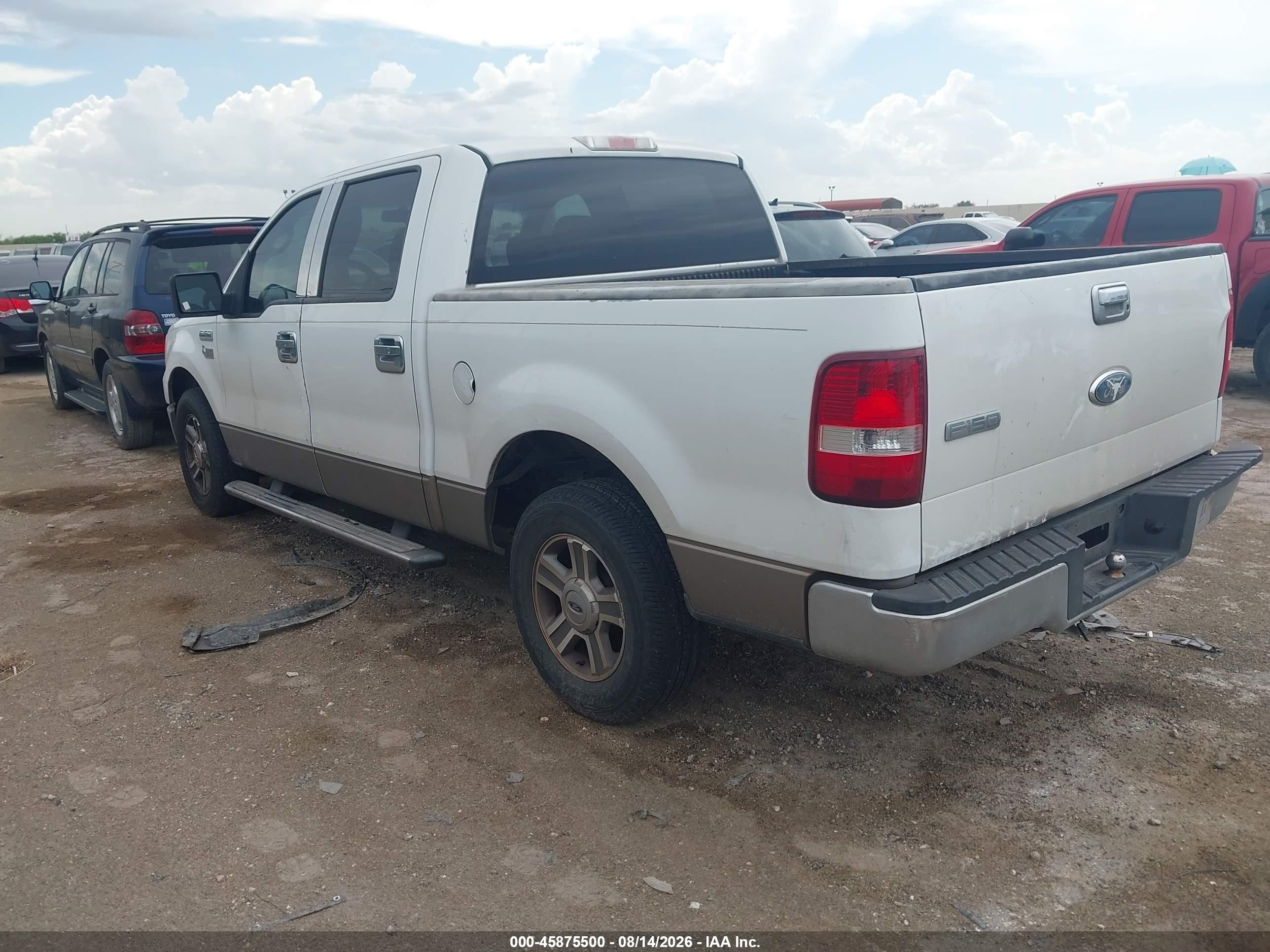 2006 Ford F-150 Xlt White vin: 1FTRW12W86FA60417