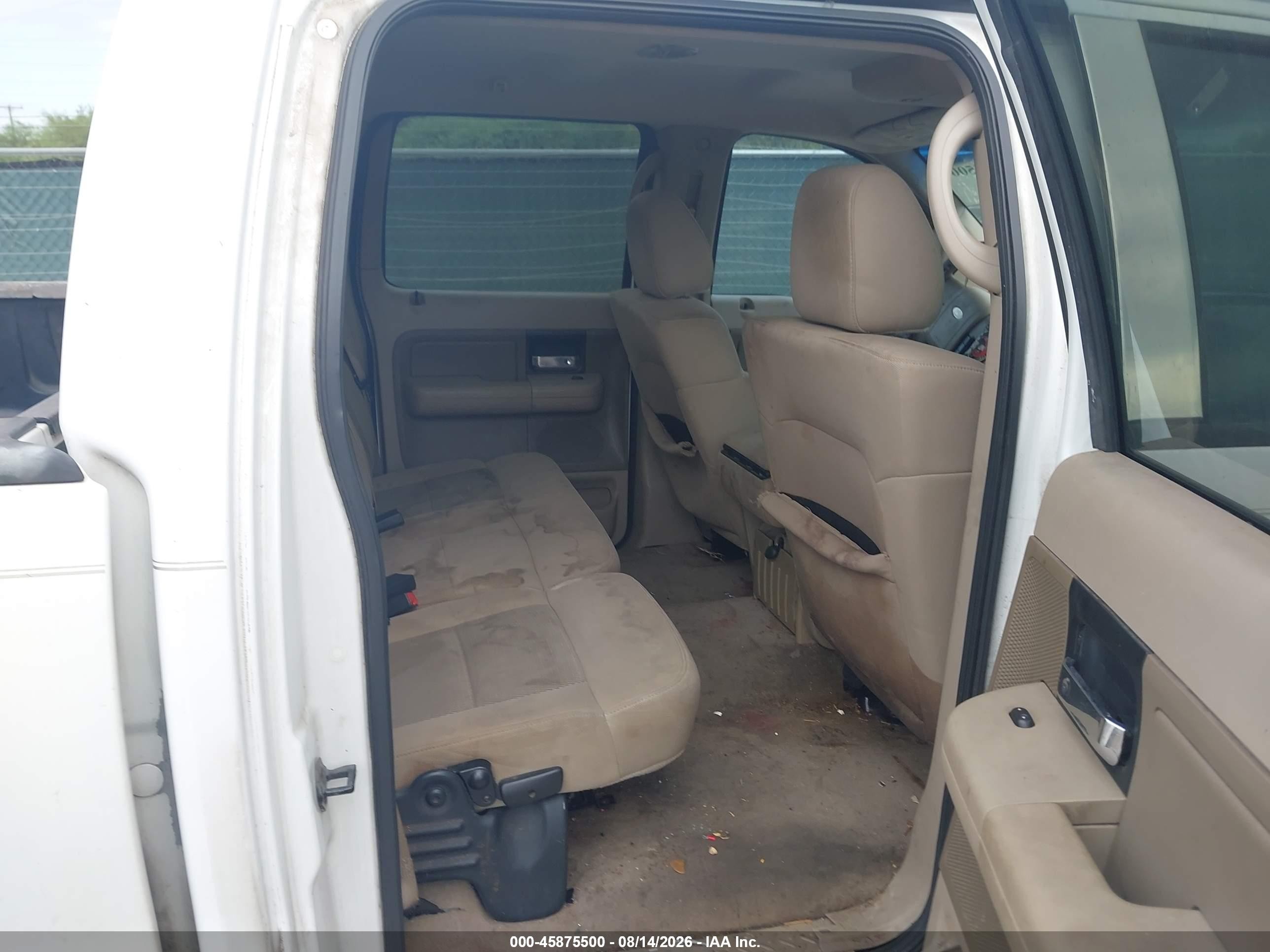 2006 Ford F-150 Xlt White vin: 1FTRW12W86FA60417