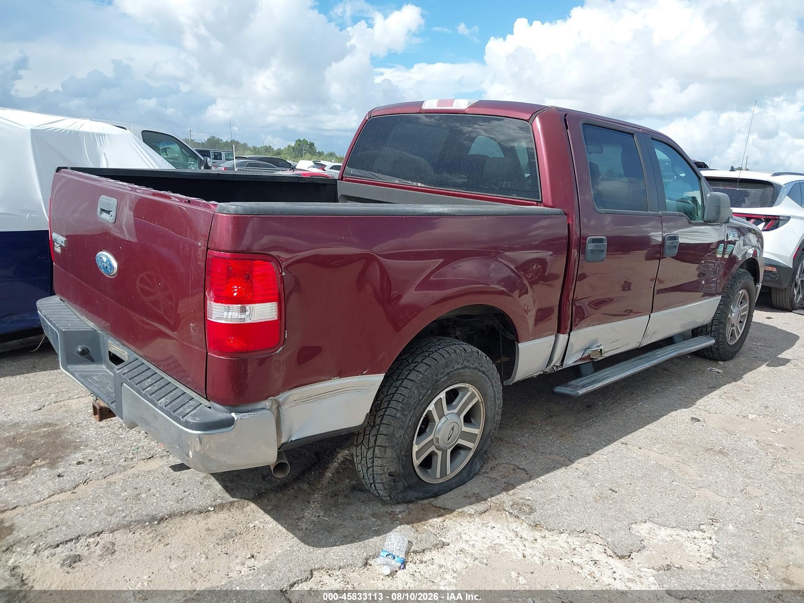 2006 Ford F-150 Xlt Maroon vin: 1FTRW12W86FA95989