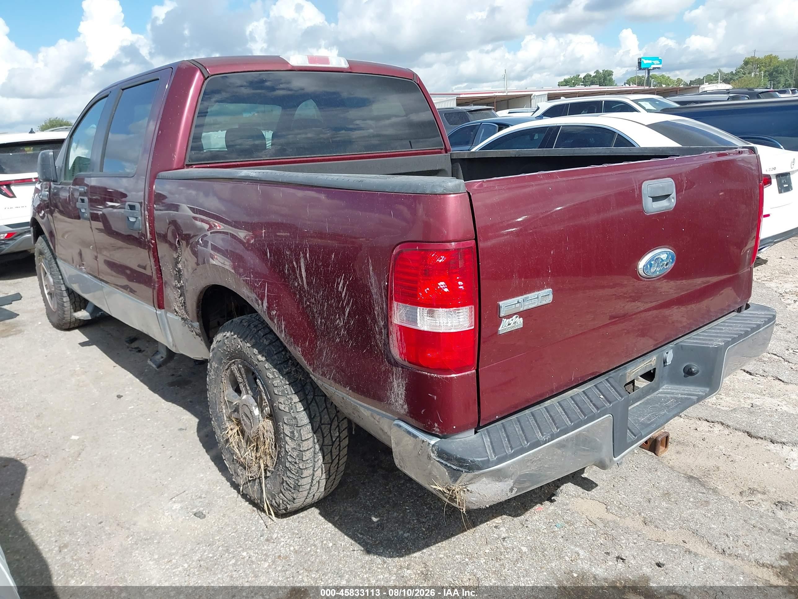 2006 Ford F-150 Xlt Maroon vin: 1FTRW12W86FA95989