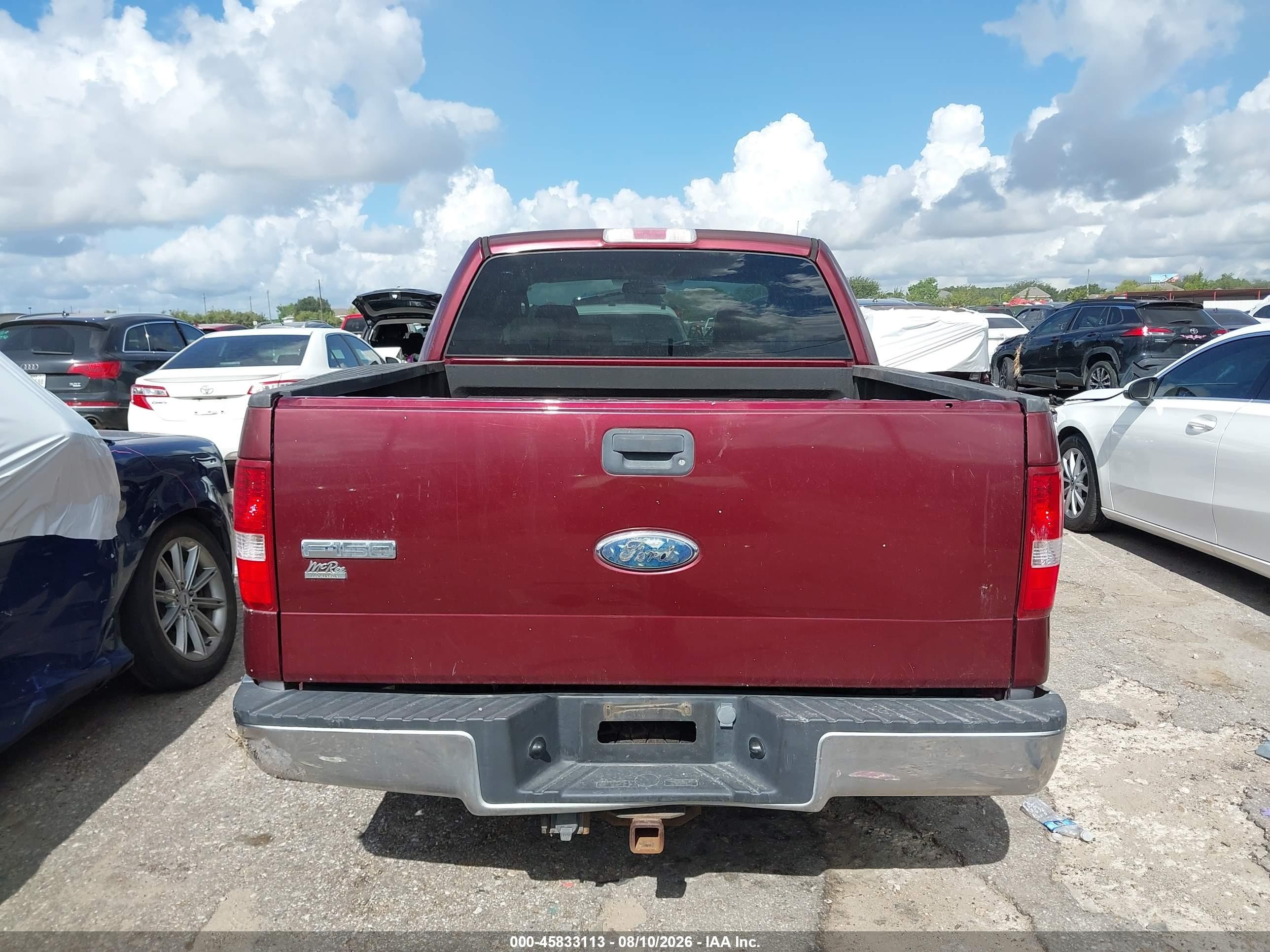 2006 Ford F-150 Xlt Maroon vin: 1FTRW12W86FA95989