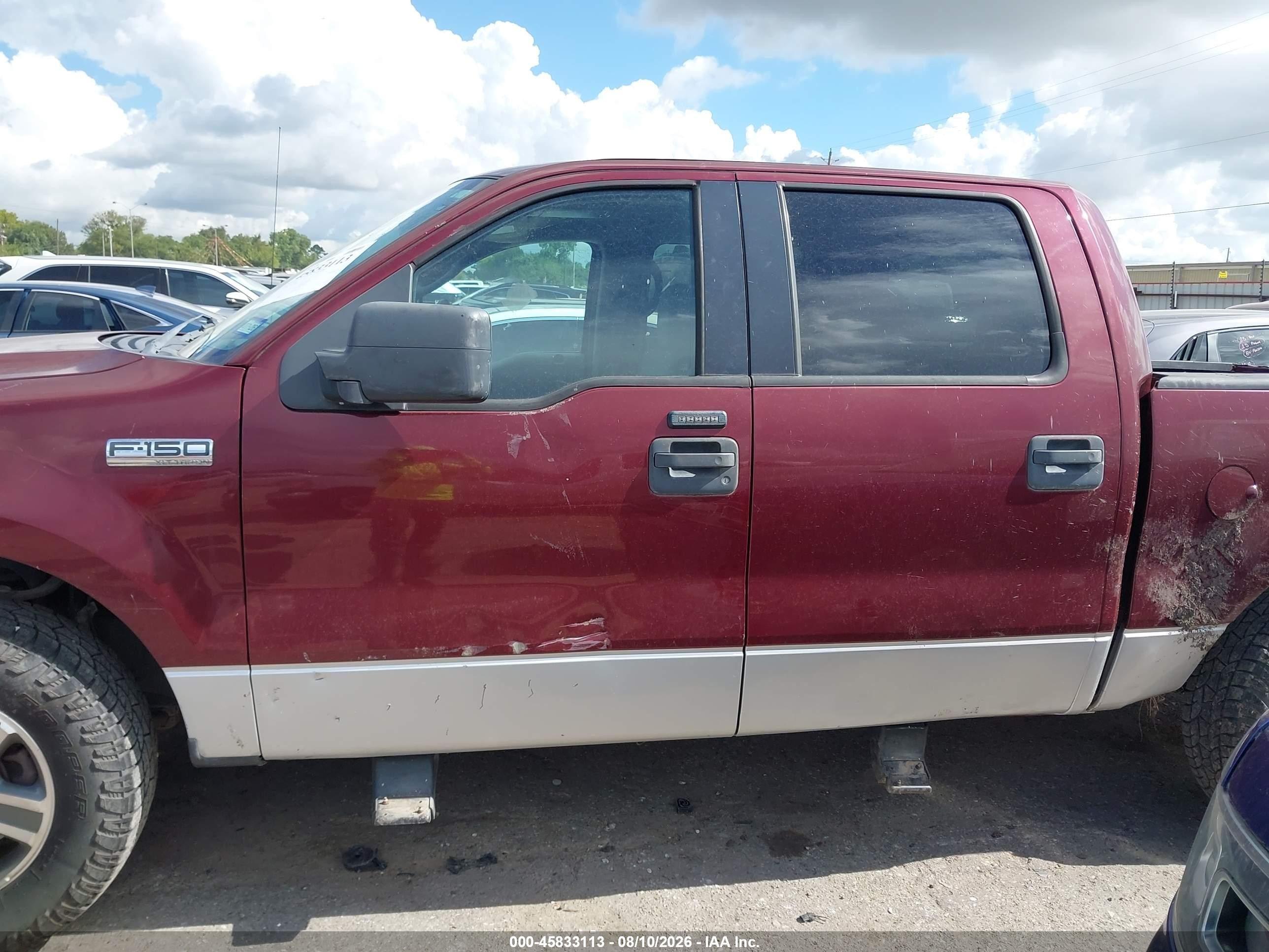 2006 Ford F-150 Xlt Maroon vin: 1FTRW12W86FA95989
