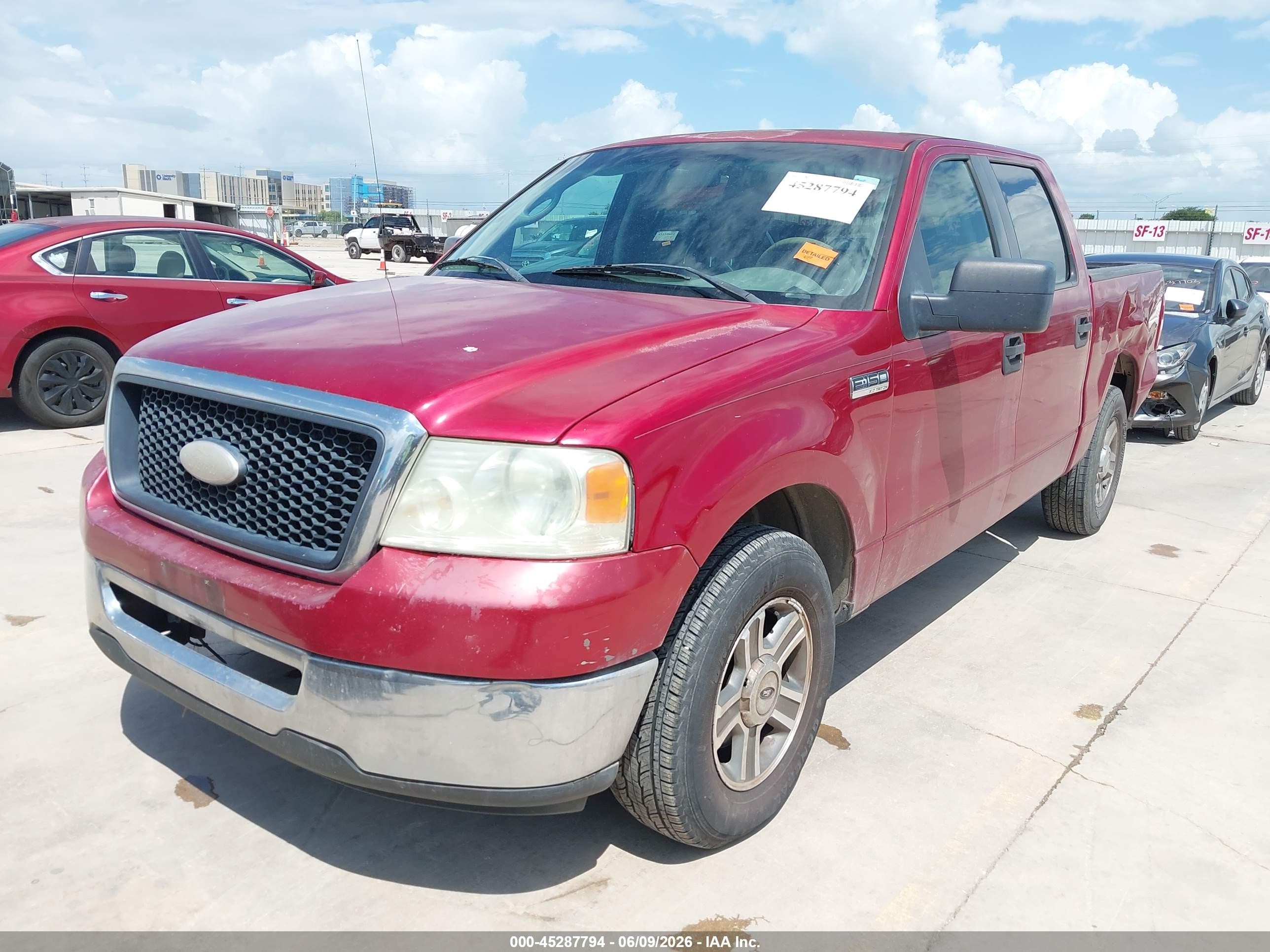2007 Ford F-150 Fx2/xlt Red vin: 1FTRW12W87KC17744