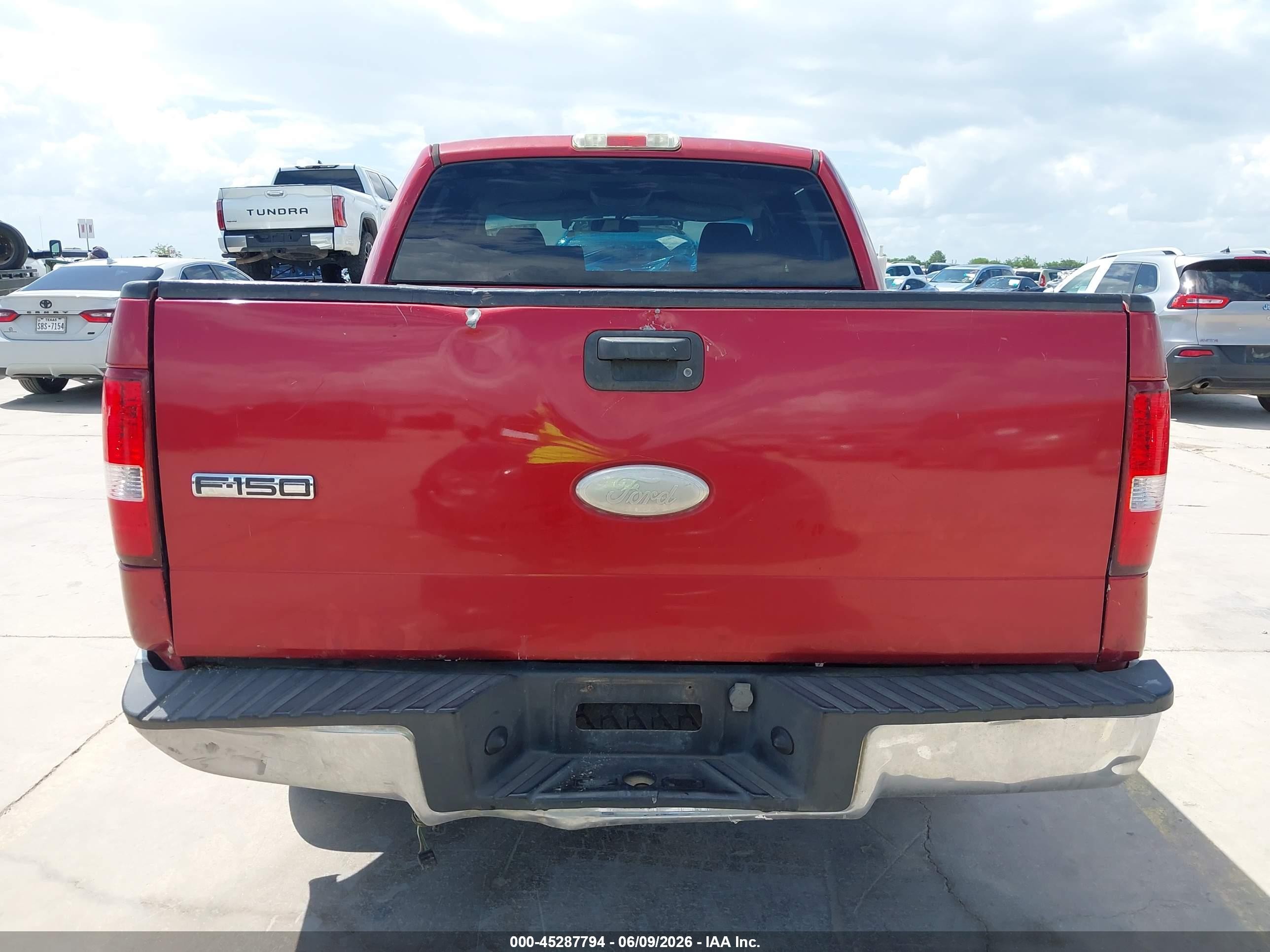 2007 Ford F-150 Fx2/xlt Red vin: 1FTRW12W87KC17744