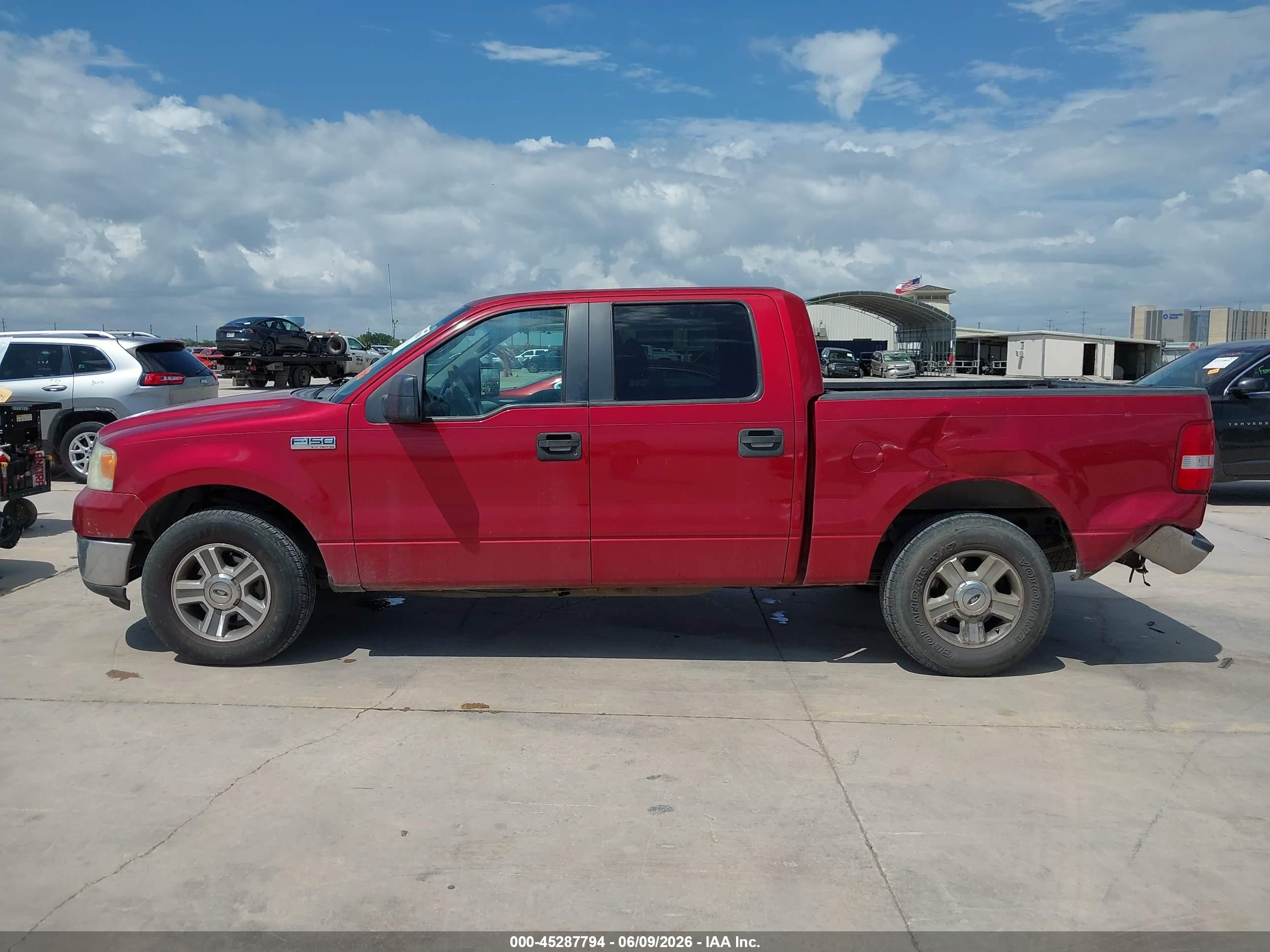 2007 Ford F-150 Fx2/xlt Red vin: 1FTRW12W87KC17744