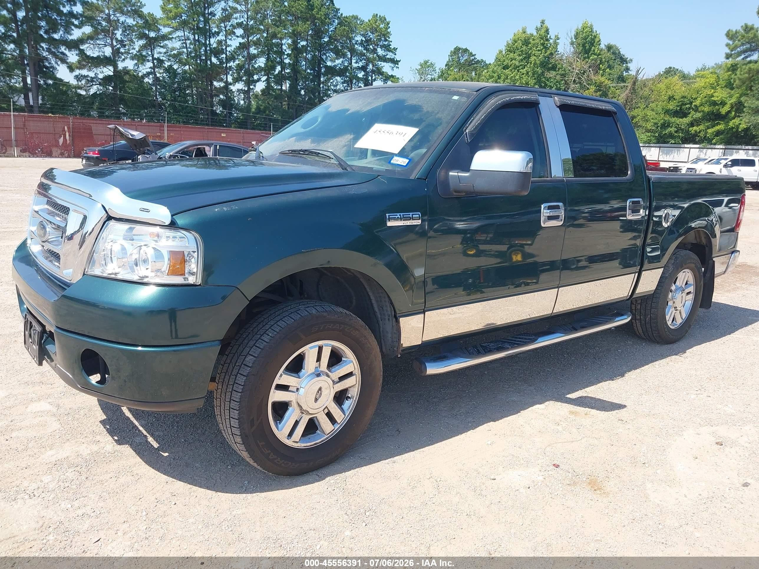 2007 Ford F-150 Xlt Green vin: 1FTRW12W87KC66538