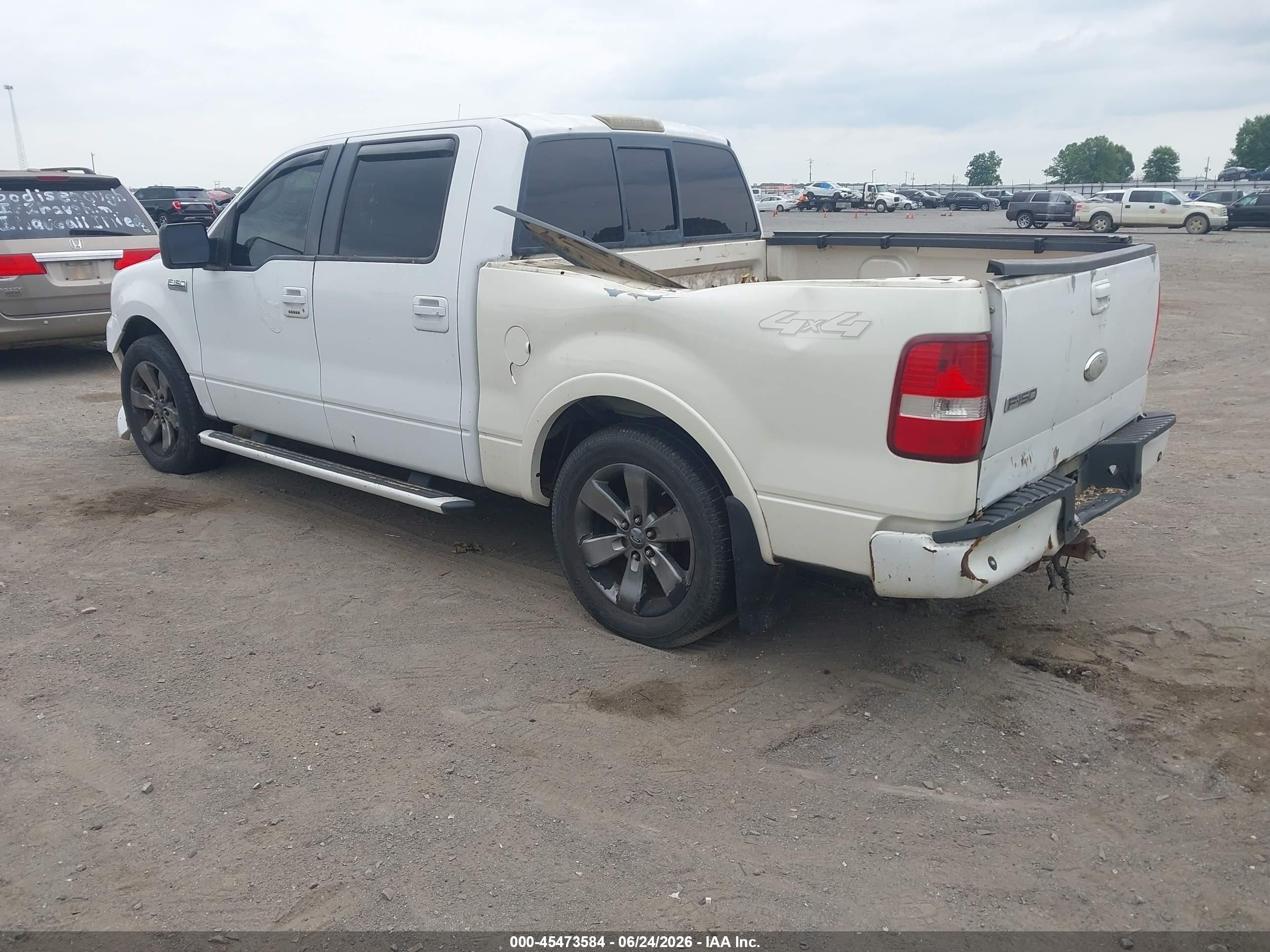 2007 Ford F-150 Xlt White vin: 1FTRW12W87KD58135