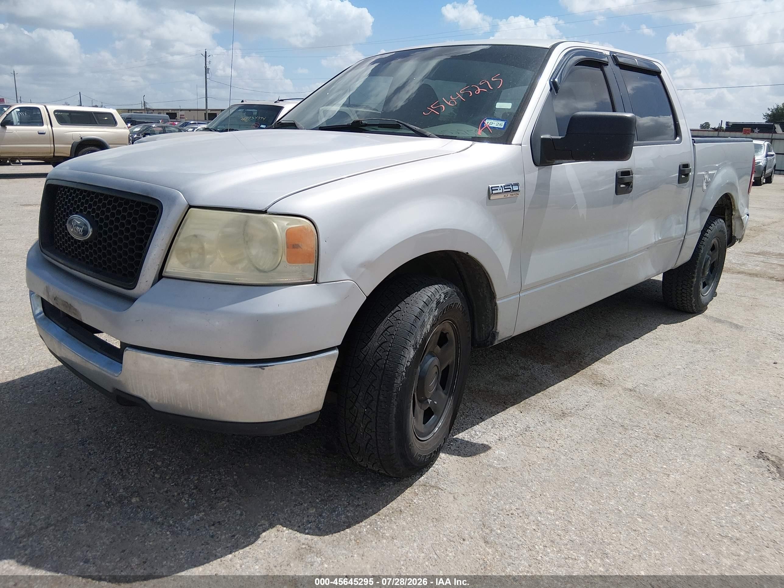 2005 Ford F-150 Xlt Silver vin: 1FTRW12W95KD20023