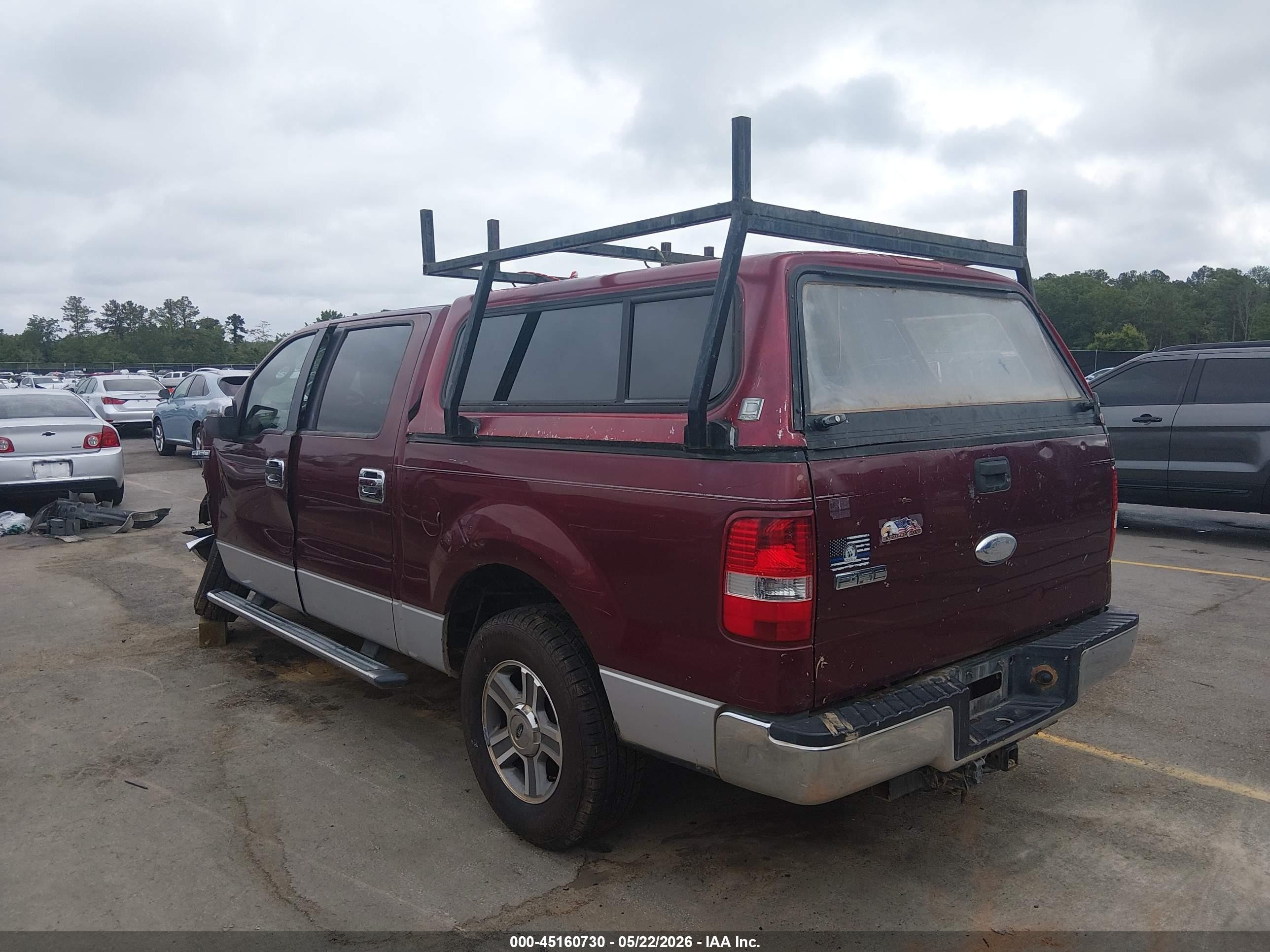2006 Ford F-150 Xlt Burgundy vin: 1FTRW12W96FB15778