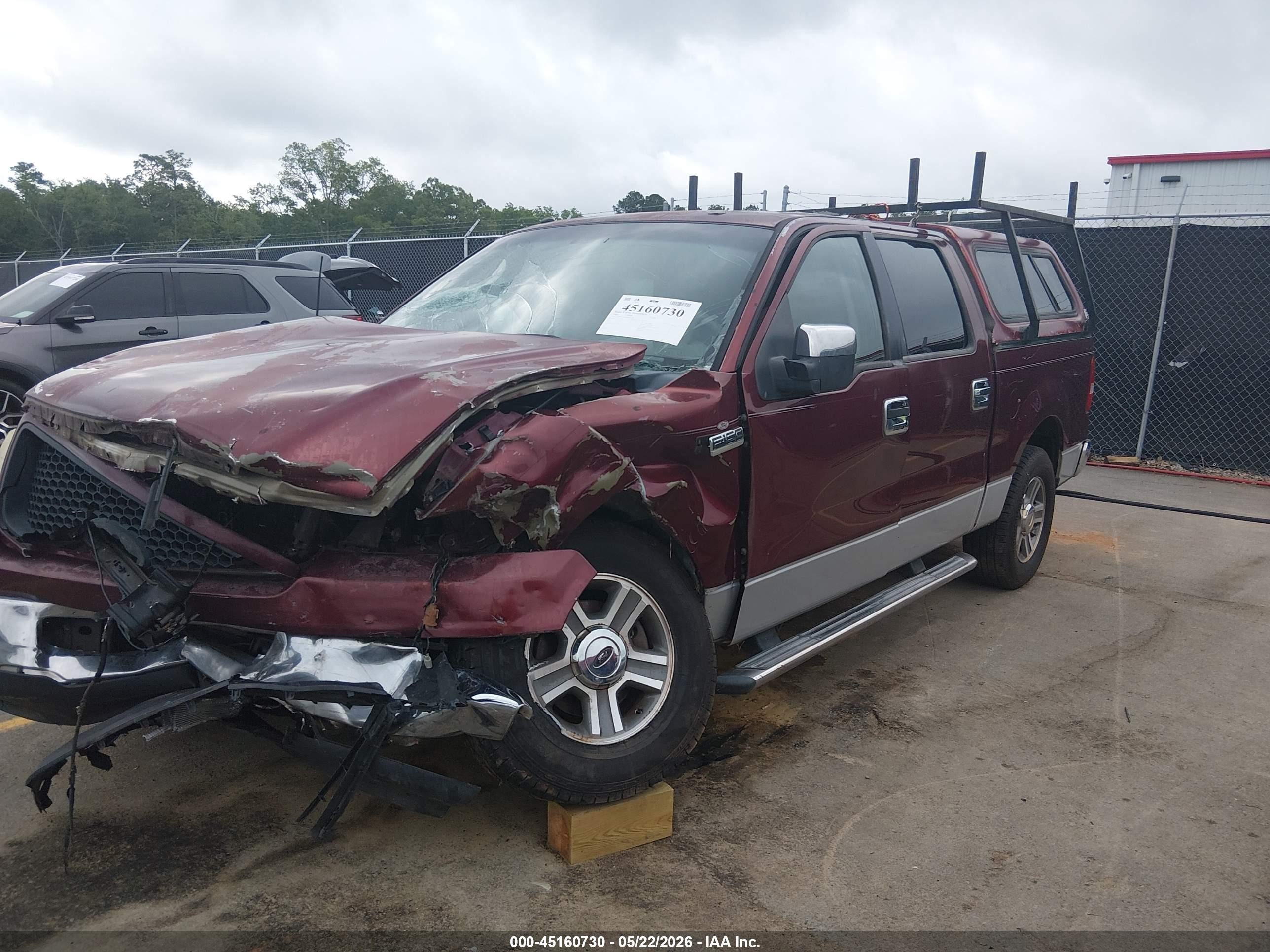 2006 Ford F-150 Xlt Burgundy vin: 1FTRW12W96FB15778